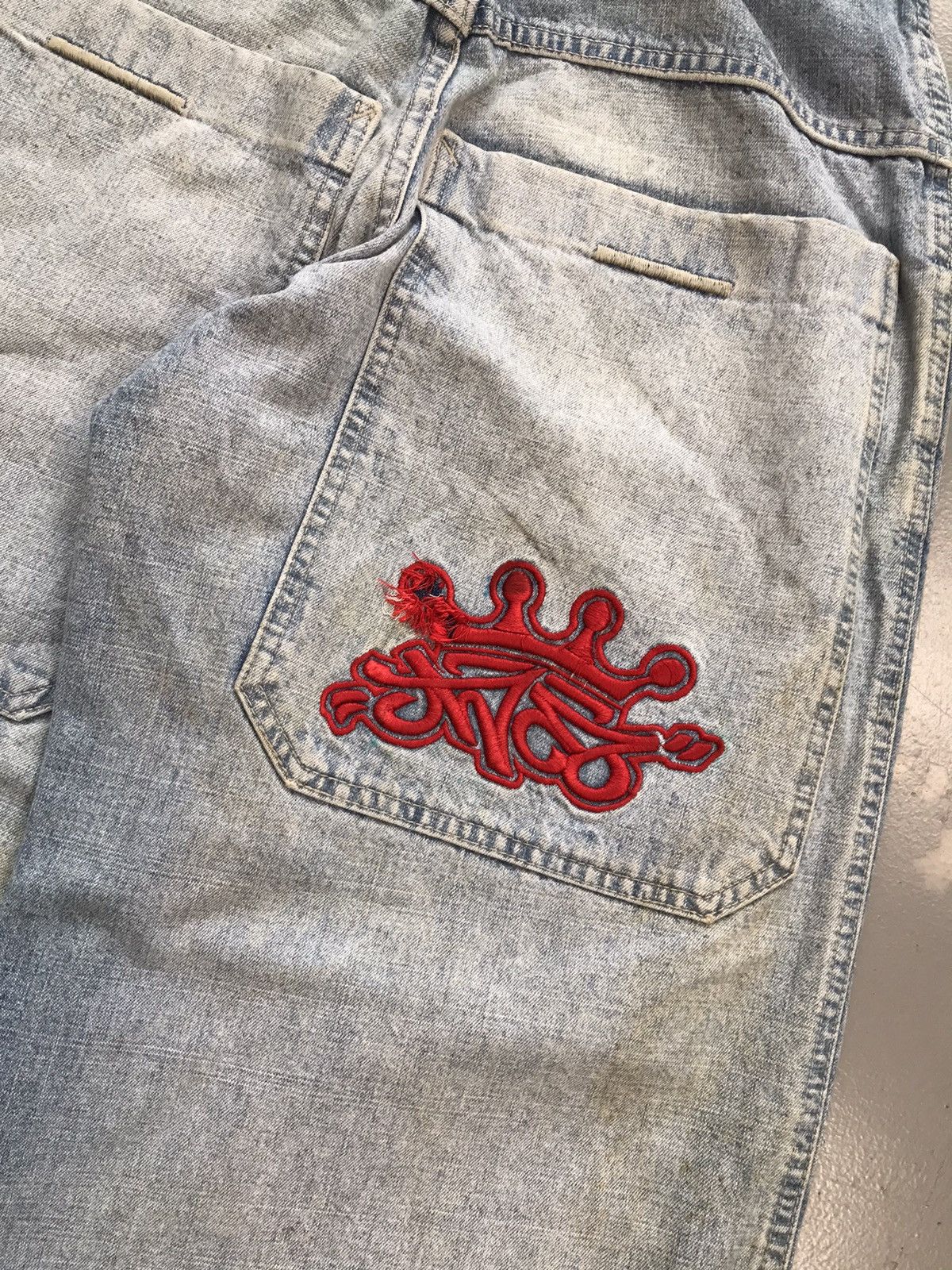 JNCO × Southpole × Vintage Vintage Jnco crown 👑 embroidered baggy fit denim Size US 28 / EU 44 - 6 Thumbnail