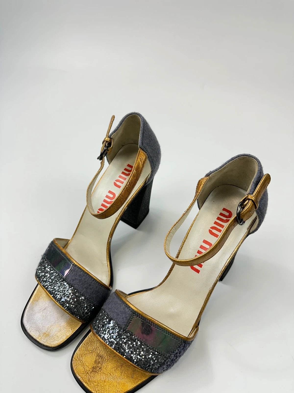 Miu Miu Miu Miu FW1998 PVC Coated Glitter Heels Pumps Shoes Size US 9 / IT 39 - 8 Thumbnail