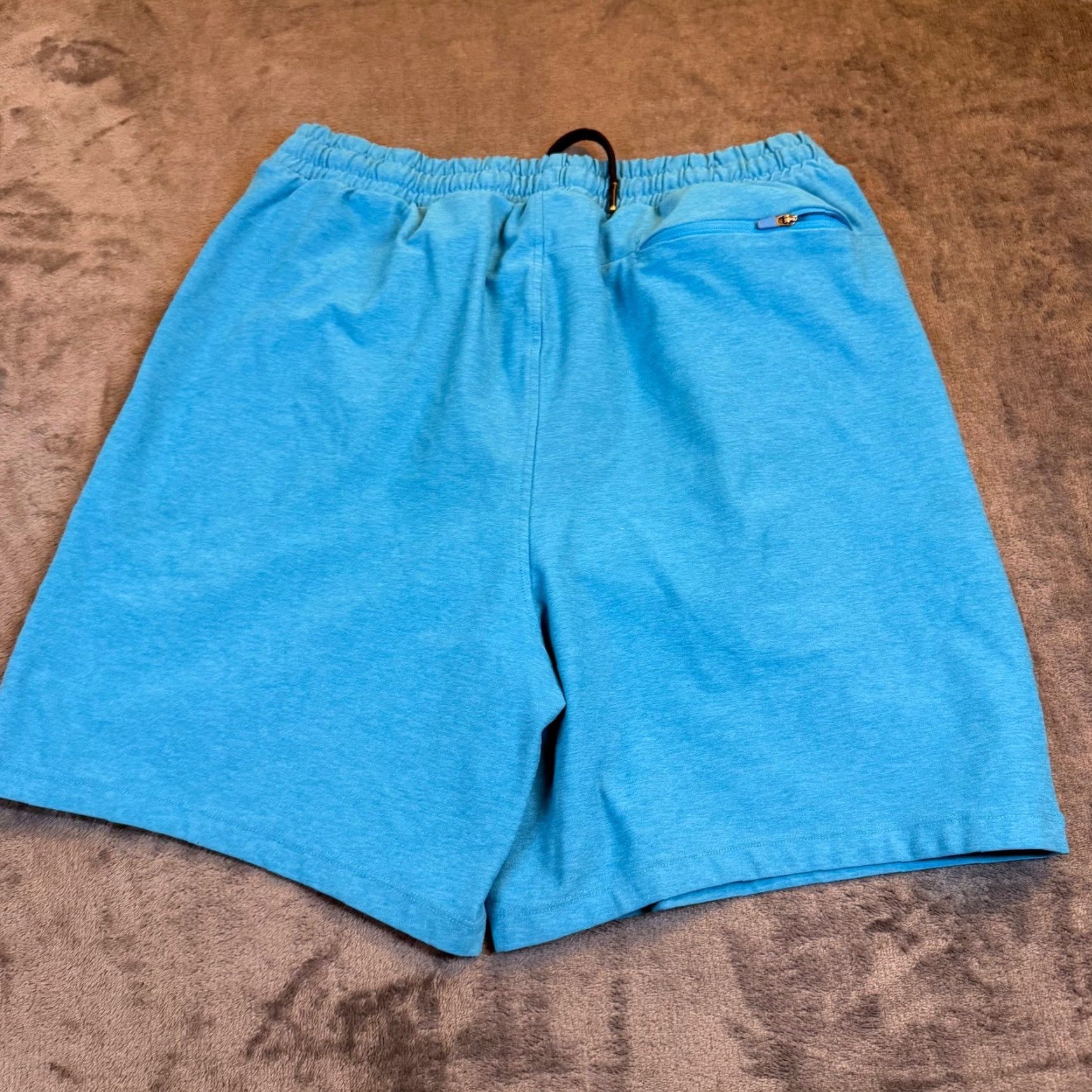 Beyond Yoga Beyond Yoga Heathered Blue Athletic Lounge Shorts Drawstring Mens Size Medium Size US 31 - 3 Thumbnail