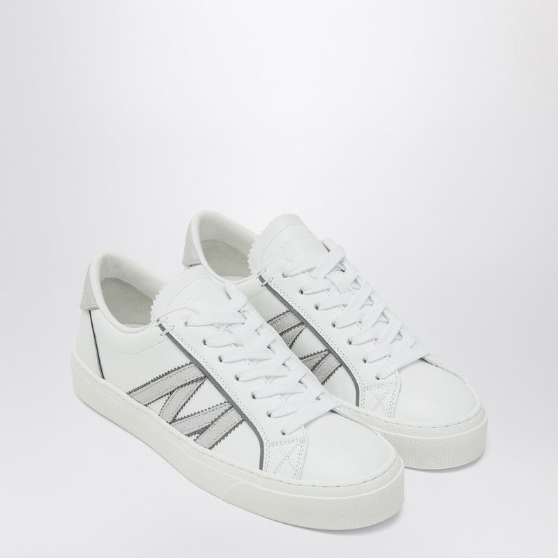 Moncler Moncler White Leather Monaco2 Sneakers Size US 6 / IT 36 - 1 Thumbnail