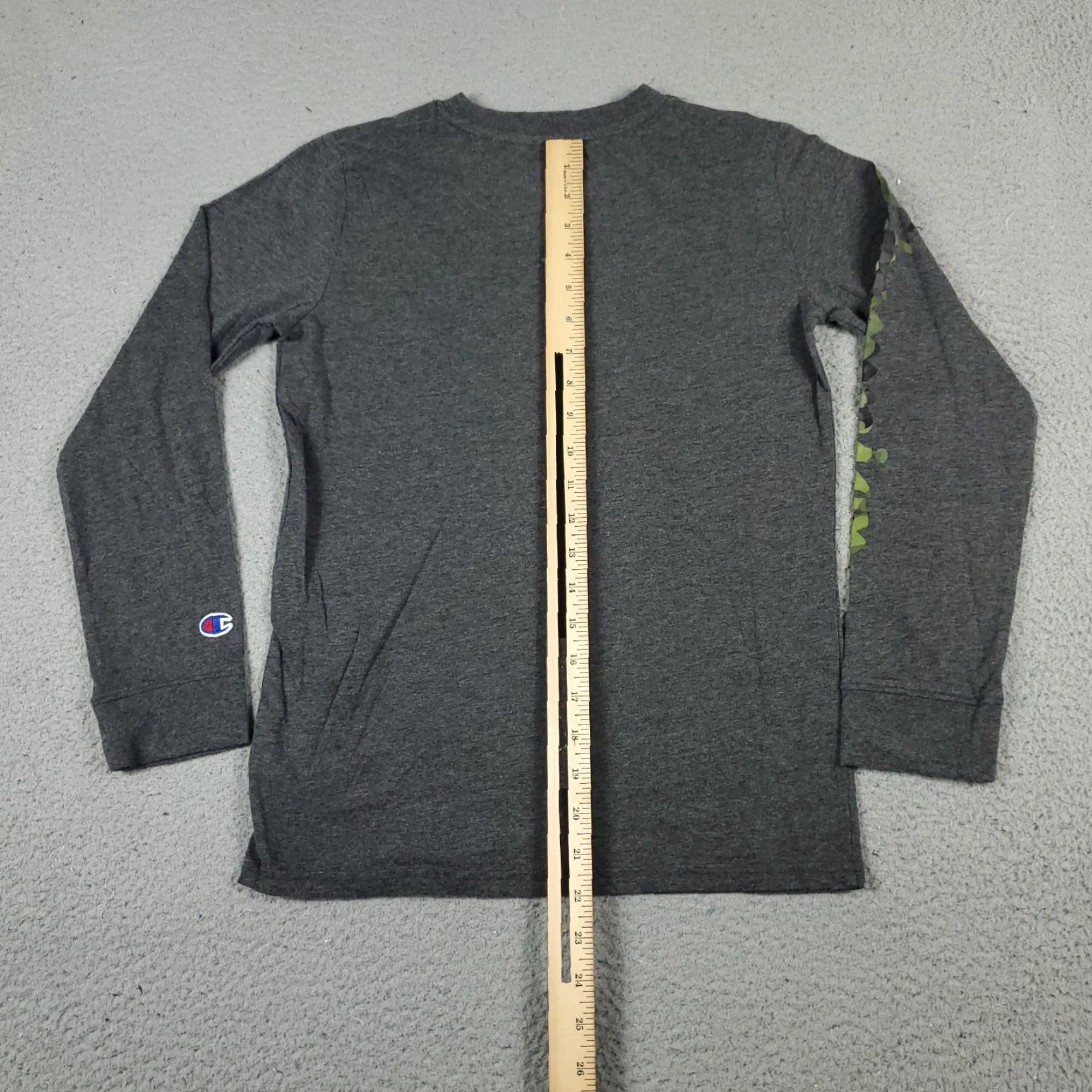 Champion Champion Long Sleeve T-Shirt Mens Large Gray Casual Crew Neck Sports Size US L / EU 52-54 / 3 - 6 Thumbnail