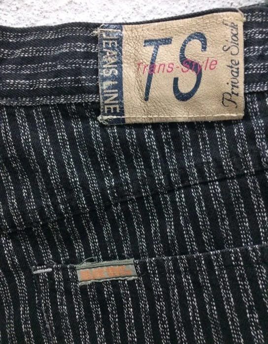 Japanese Brand Blue Way Striped Design Casual Pant