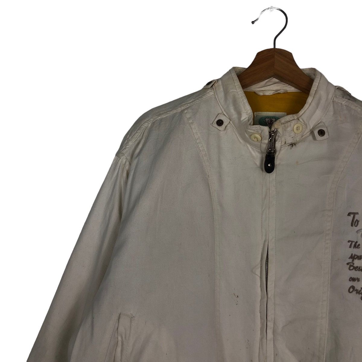 Japanese Brand 🔥Vintage Bomber Jacket Biker Union Made Japan Big Logo Size US M / EU 48-50 / 2 - 10 Thumbnail
