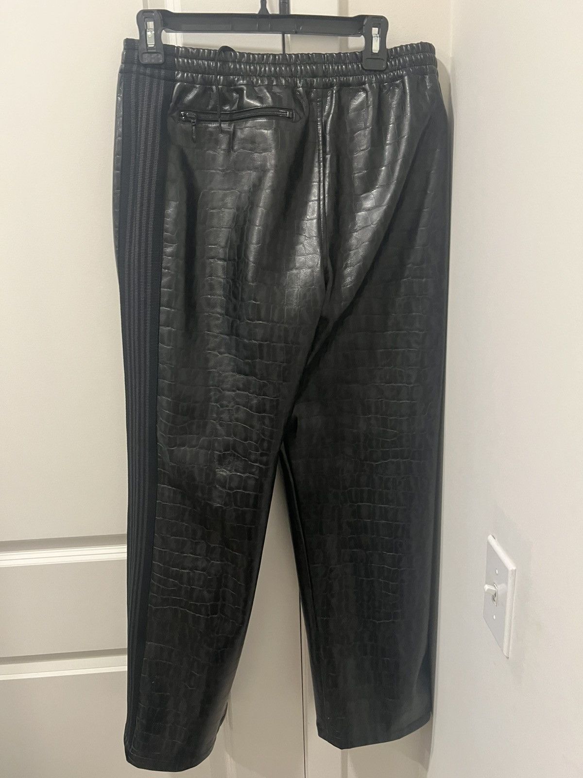 Needles Needles Faux Leather Embossed Printed Track Pants Size US 31 - 5 Thumbnail
