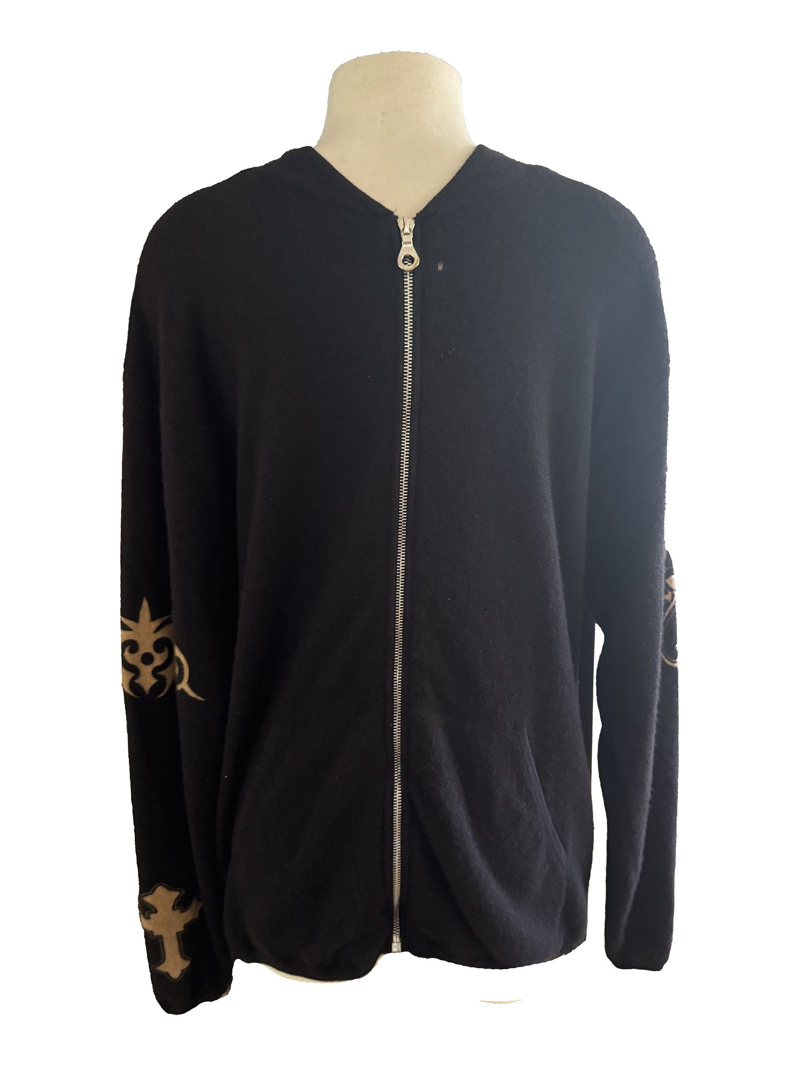 A&G Rock A&G MENS CASHMERE TATOO "SUGAR SKULL" ZIP HOODIE Size US S / EU 44-46 / 1 - 2 Thumbnail