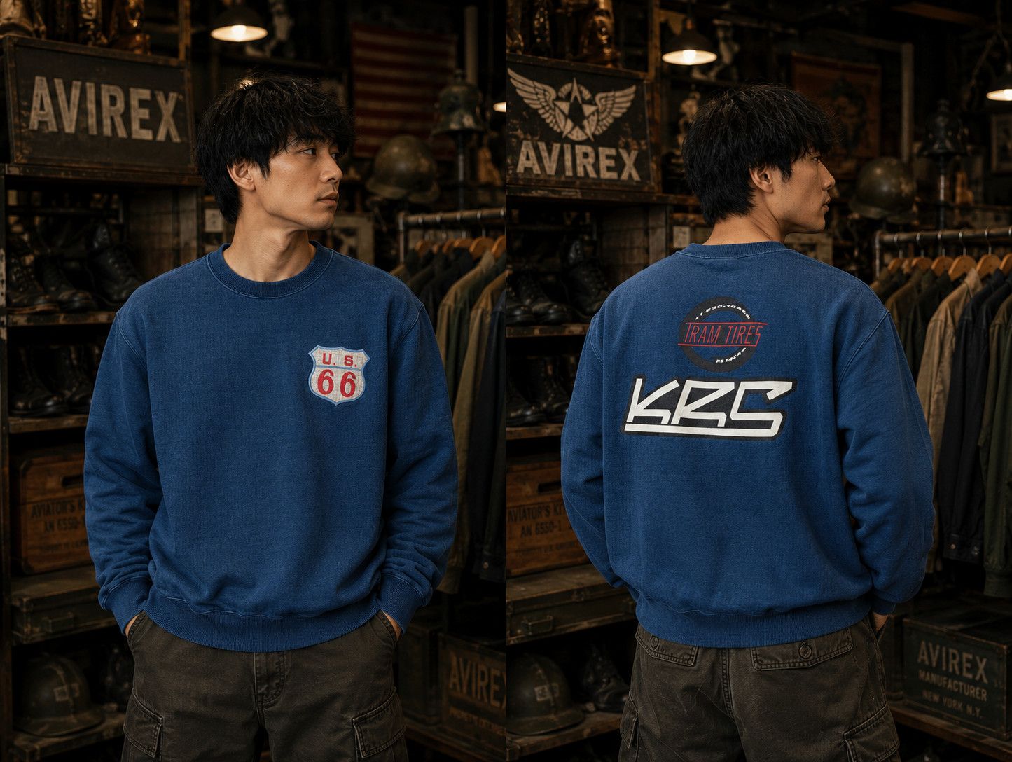 Avirex Vintage Avirex USA Varsity HIP HOP Crewneck Sweatshirt Size US S / EU 44-46 / 1 - 1 Thumbnail