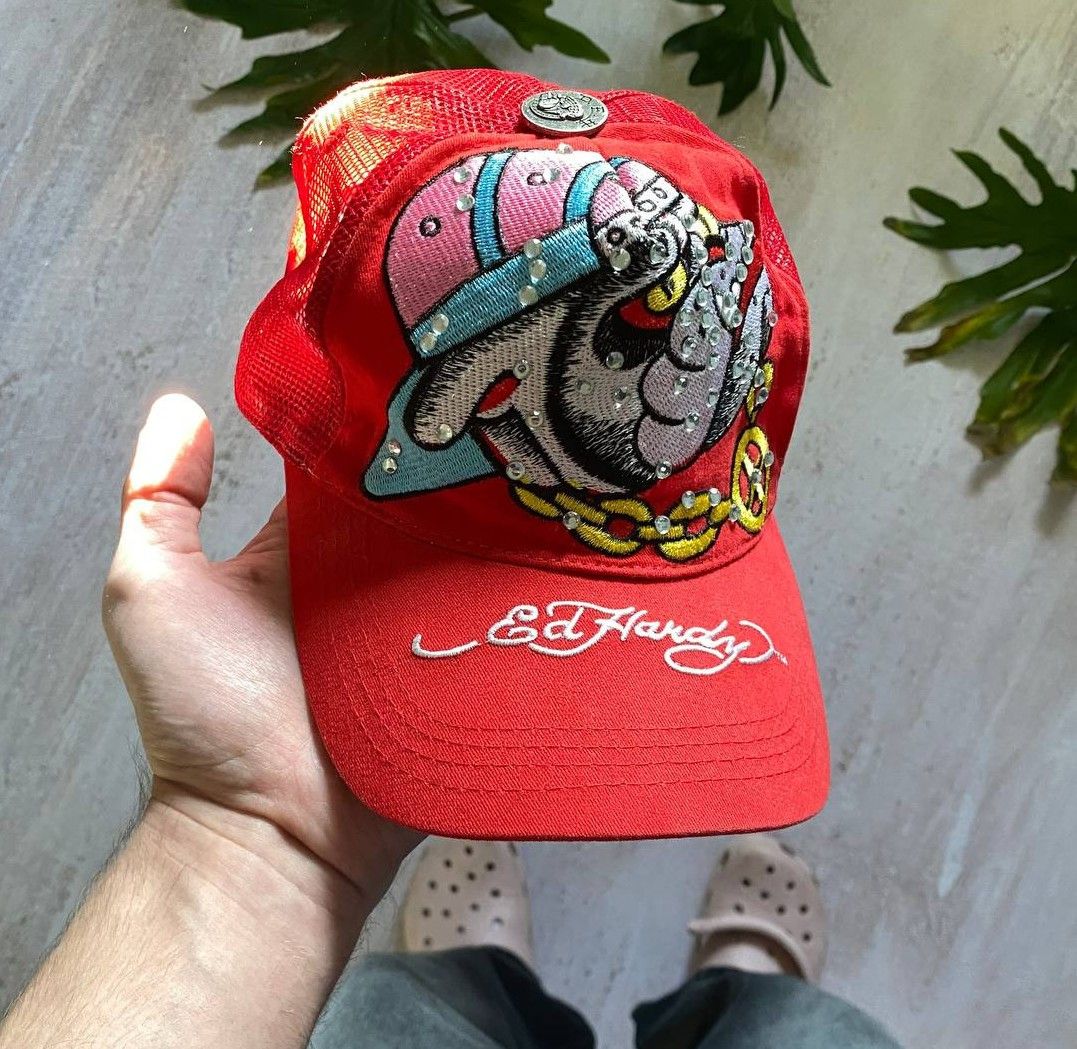 Ed Hardy VINTAGE Y2K ED HARDY TRUCKER CAP Size ONE SIZE - 1 Thumbnail