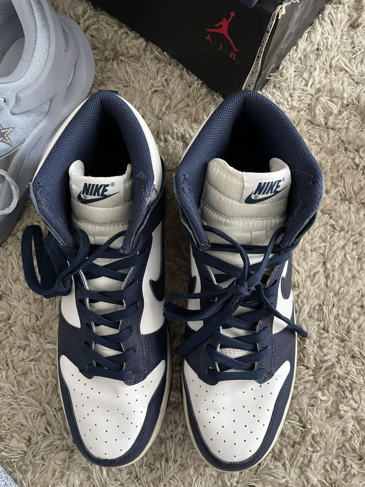 Nike Nike Dunk High Midnight Navy Size US 10 / EU 43 - 5 Thumbnail