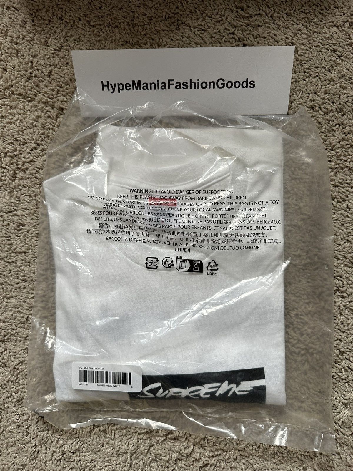 Supreme Futura Box Logo Tee White