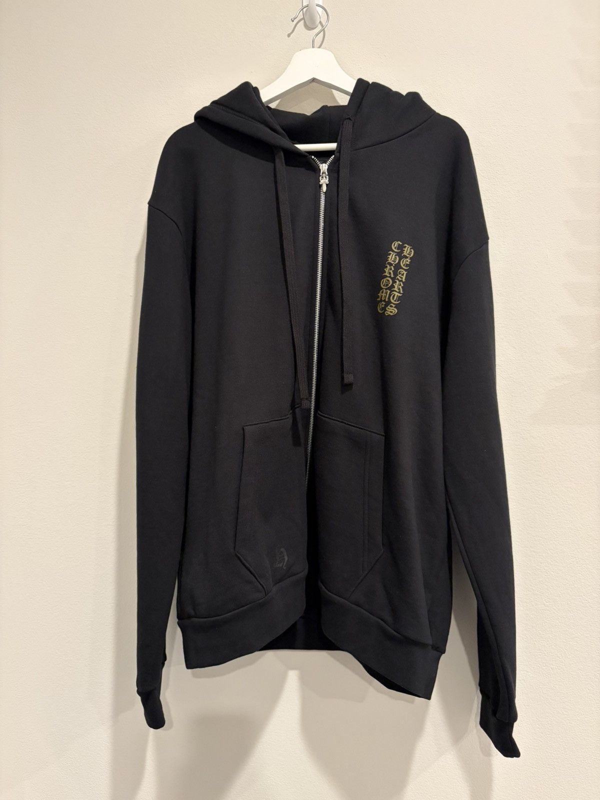 Chrome Hearts Chrome Hearts Army Green Vertical Logo Zip Hoodie Size US L / EU 52-54 / 3 - 1 Thumbnail