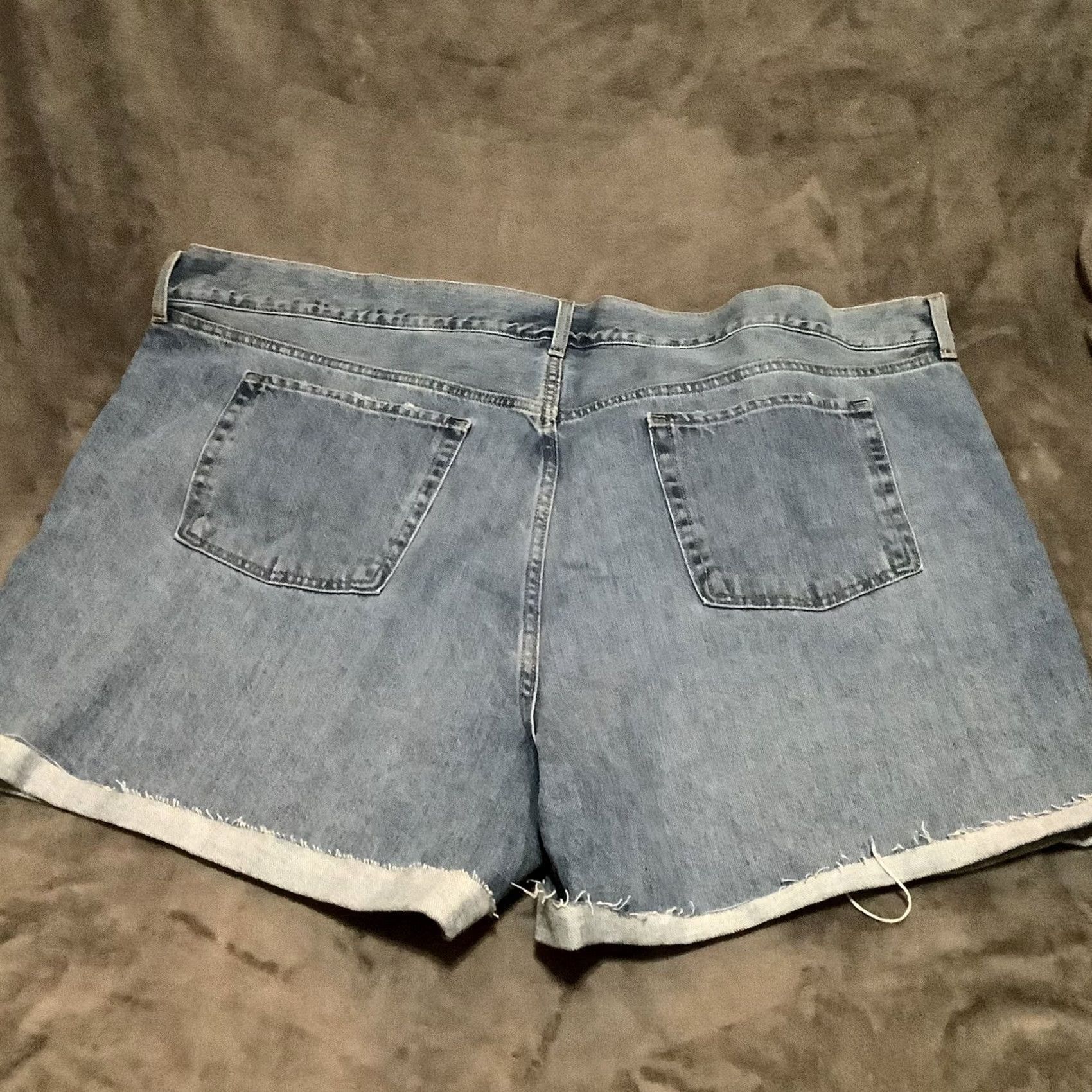 Old Navy VINTAGE Old Navy Denim Shorts Slouchy Straight Cut-Off Plus Size 28 Women Blue Dark High Rise NEW Size 28" / US 6 / IT 42 - 5 Thumbnail