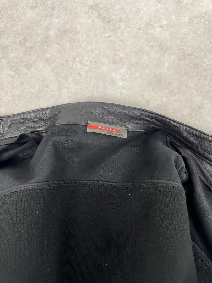 Prada 2000s Prada Biker Hybrid Leather Jacket Size US M / EU 48-50 / 2 - 8 Thumbnail