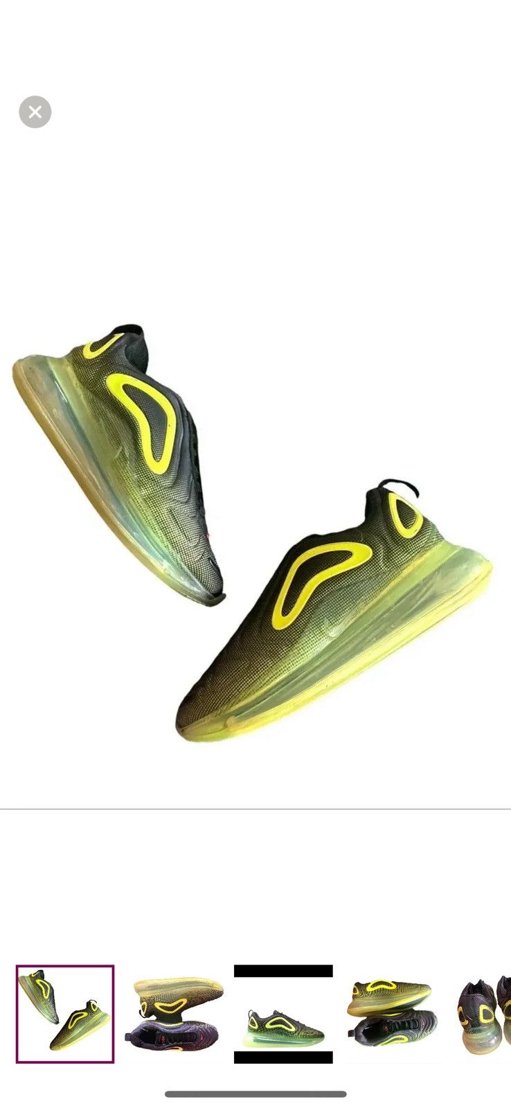 Nike Nike Air Max 720 Black/Bright Crimson-Volt LIMITED EDITION! Size US 8.5 / IT 38.5 - 1 Thumbnail
