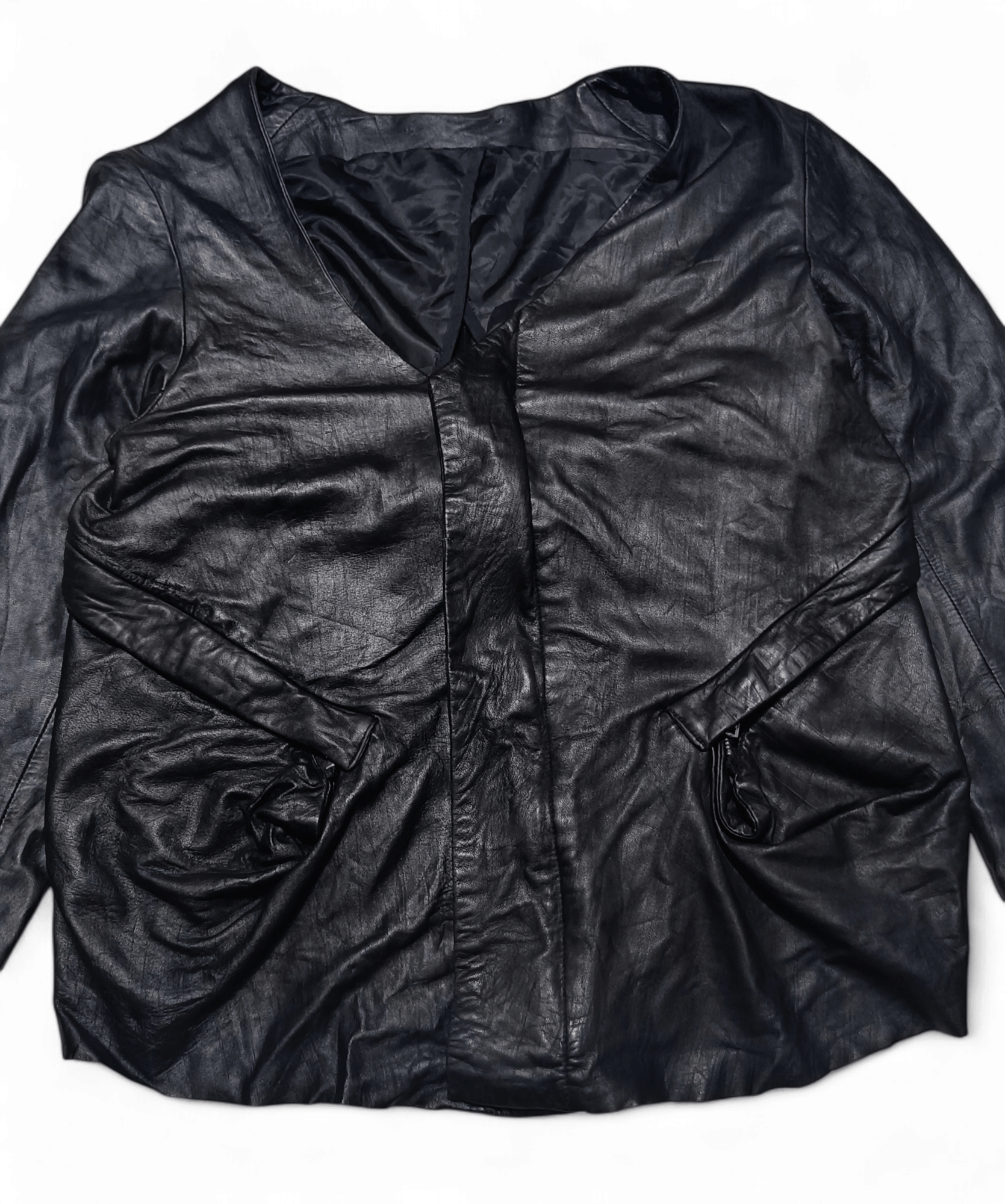Vintage Vintage Y2K AVANT GARDE Unique Unisex Genuine Leather Jacket Size M / US 6-8 / IT 42-44 - 4 Thumbnail