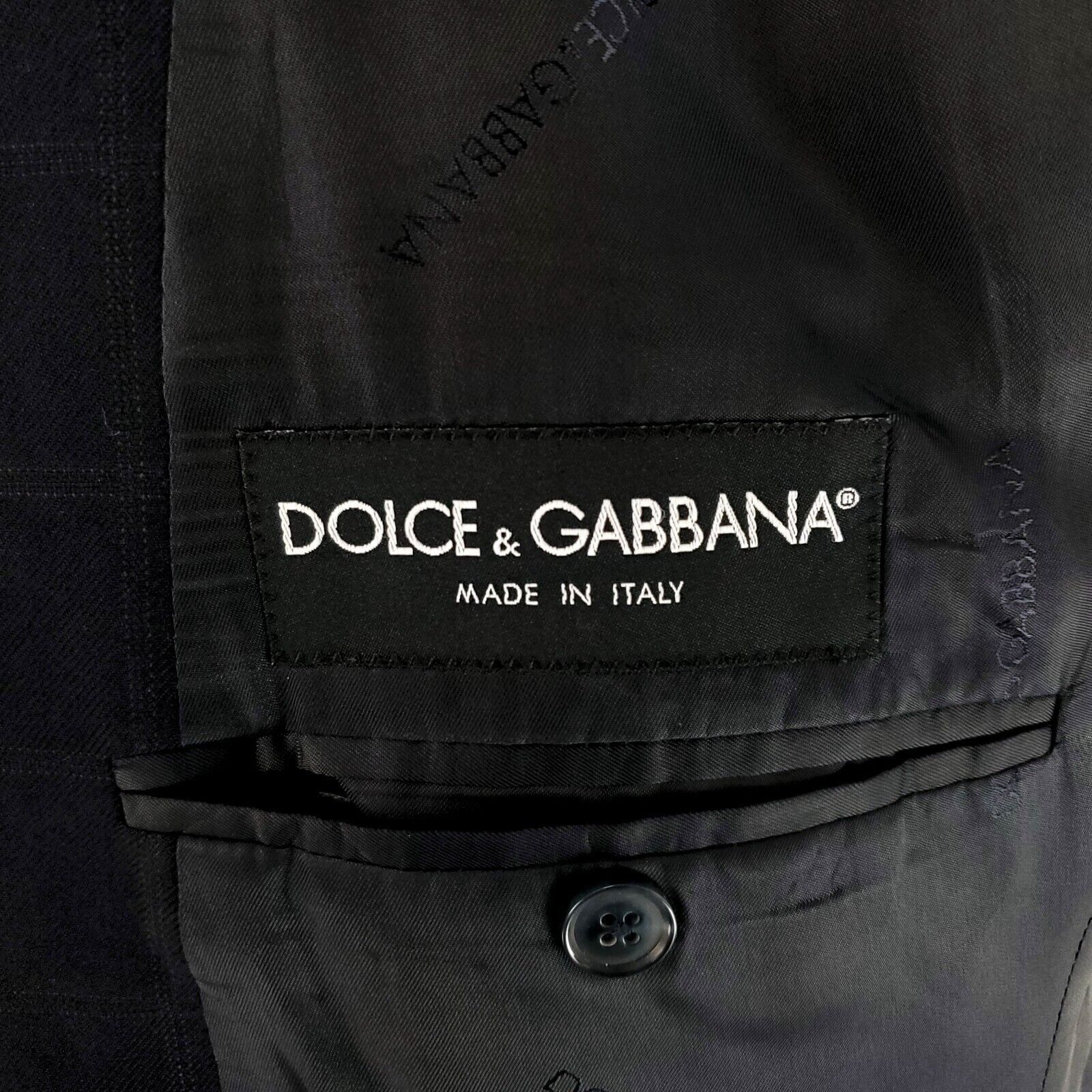 Dolce & Gabbana Dolce & Gabbana Virgin Wool 2 Button Blazer 44R Blue W/ Brow Size 44R - 7 Thumbnail