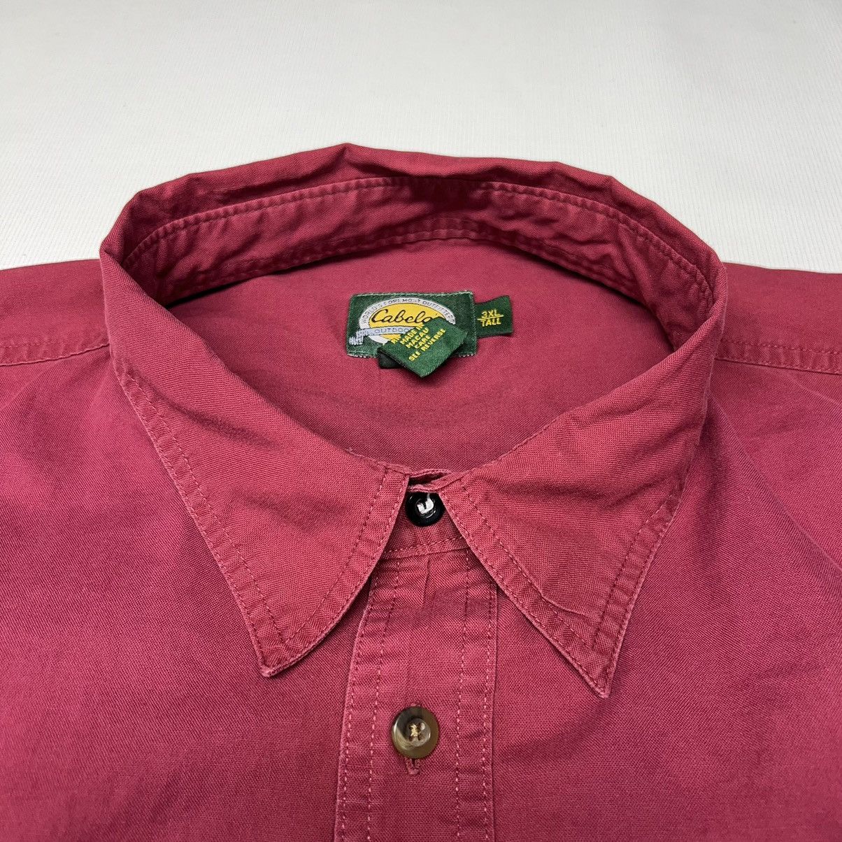 Cabelas Cabelas Button Up Shirt Red Long Sleeve Button Outdoor Gear Size US XXL / EU 58 / 5 - 8 Thumbnail