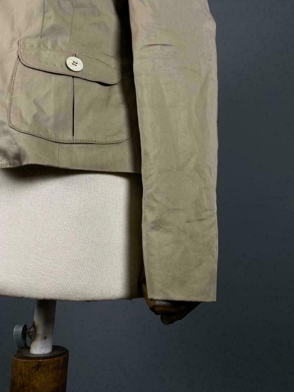 Designer Ladies Max Mara Grey Cotton Blazer Jacket Size 12 Size XL / US 12-14 / IT 48-50 - 3 Thumbnail
