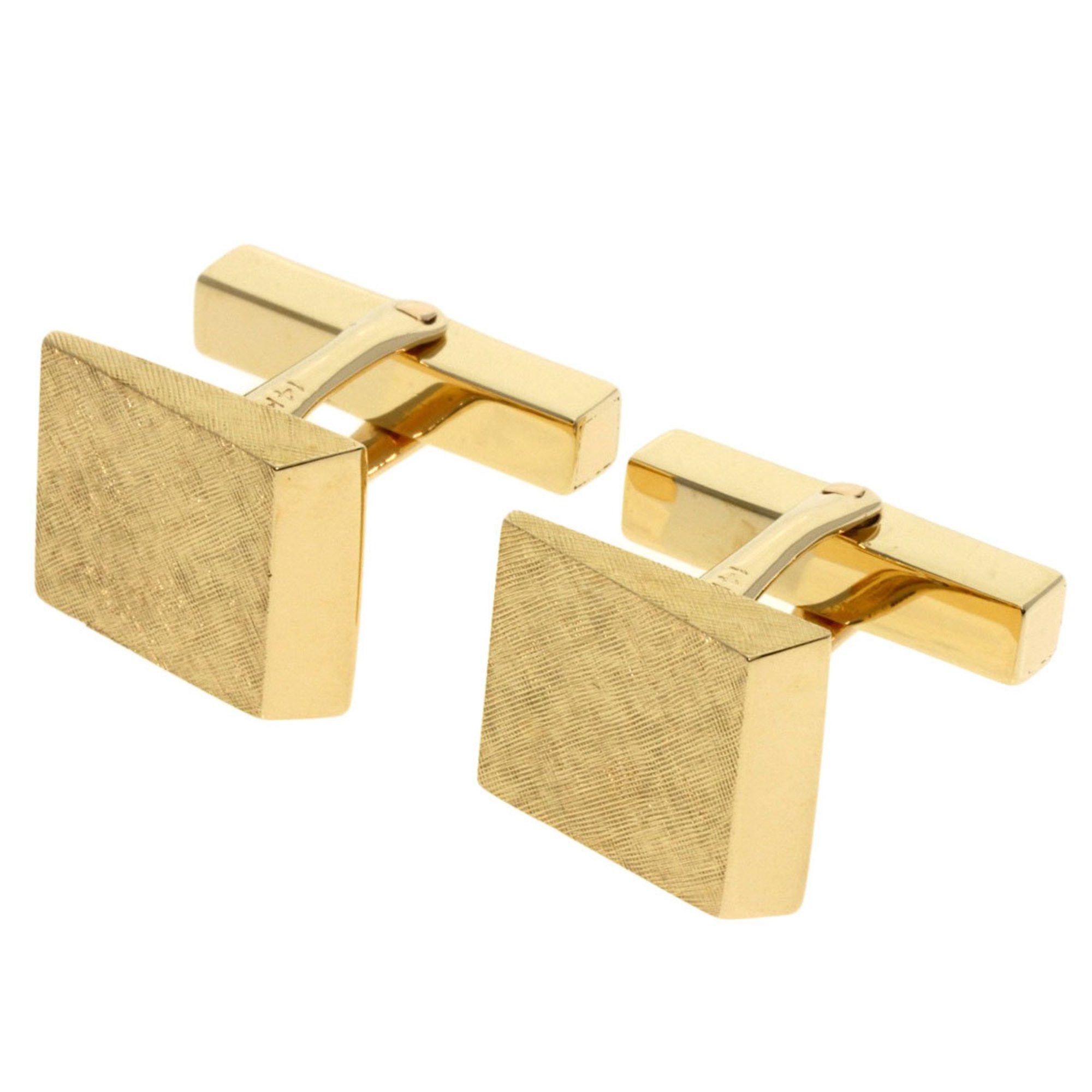 image of Tiffany Co Tiffany Square Cufflinks K14 Yellow Gold Men's Tiffany&co