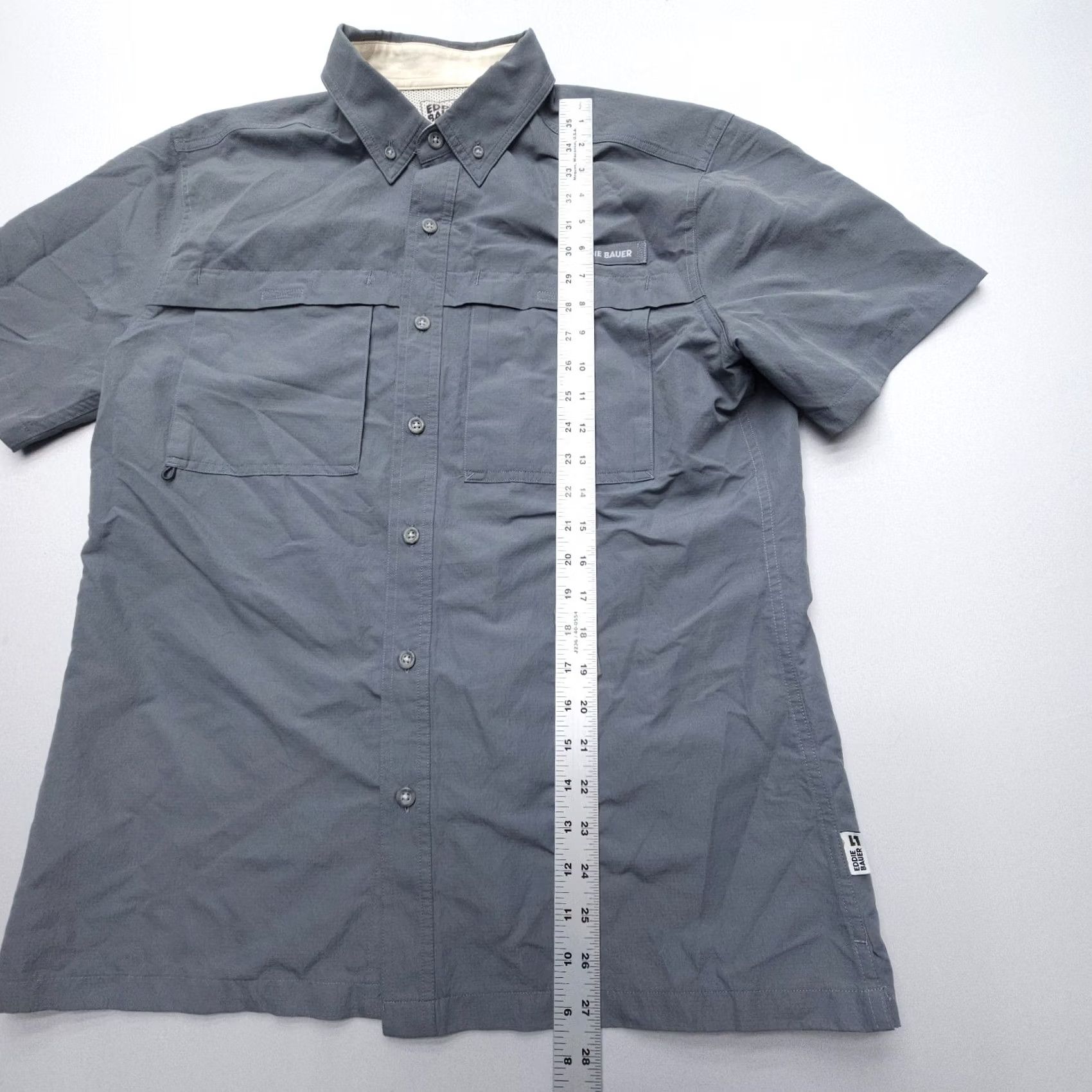 Eddie Bauer Eddie Bauer Shirt Mens Medium Gray Short Sleeve Button-Up Outdoor Pocketed Breathable Lightweight Size US M / EU 48-50 / 2 - 7 Thumbnail