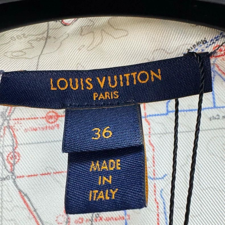 Louis Vuitton Louis Vuitton Marine Series Blue and White Full Print Silk Size XS / US 0-2 / IT 36-38 - 6 Thumbnail