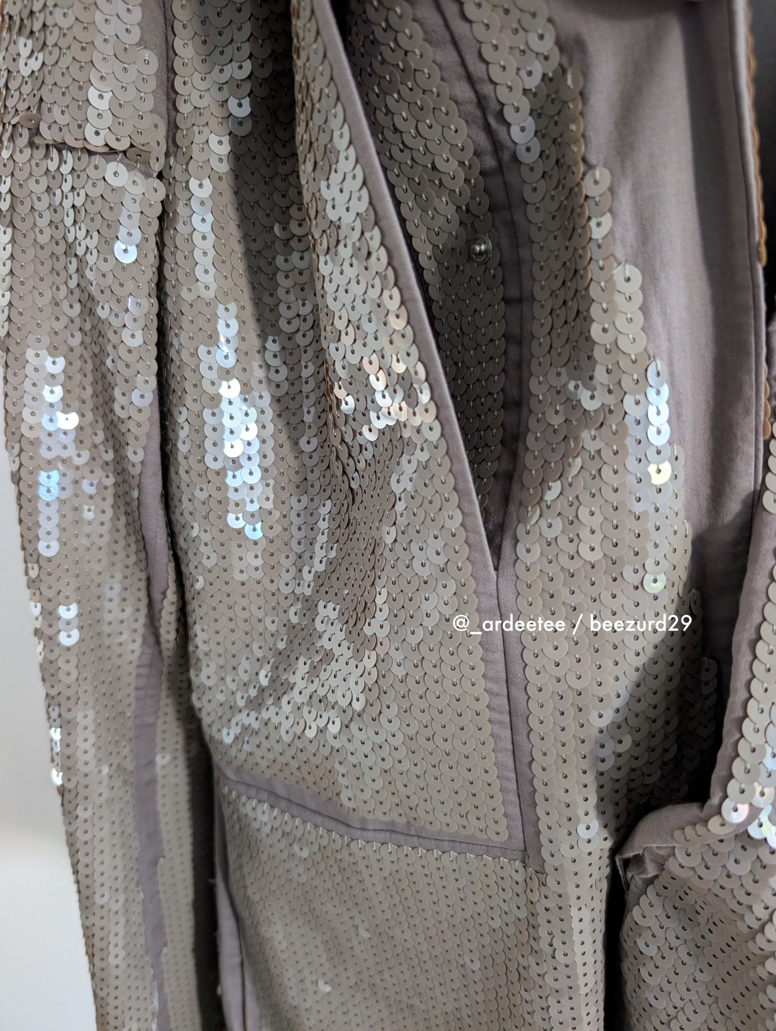 Rick Owens 💥$4K SAMPLE SEQUIN FOGPOCKET NEUE ALICE BLAZER JACKET Size S / US 4 / IT 40 - 12 Thumbnail