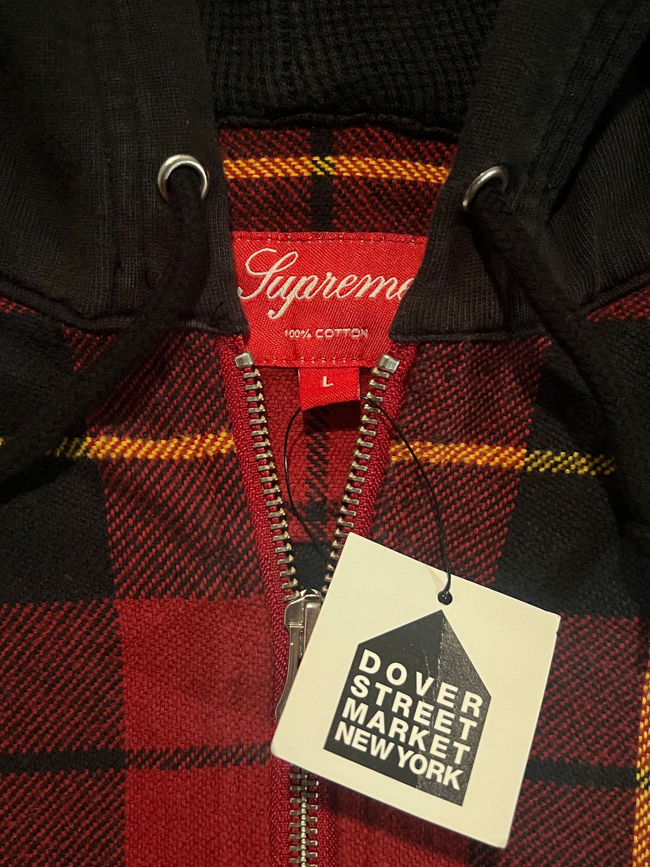 Supreme Supreme Red Plaid Half Zip Hoodie Large Size US L / EU 52-54 / 3 - 3 Thumbnail