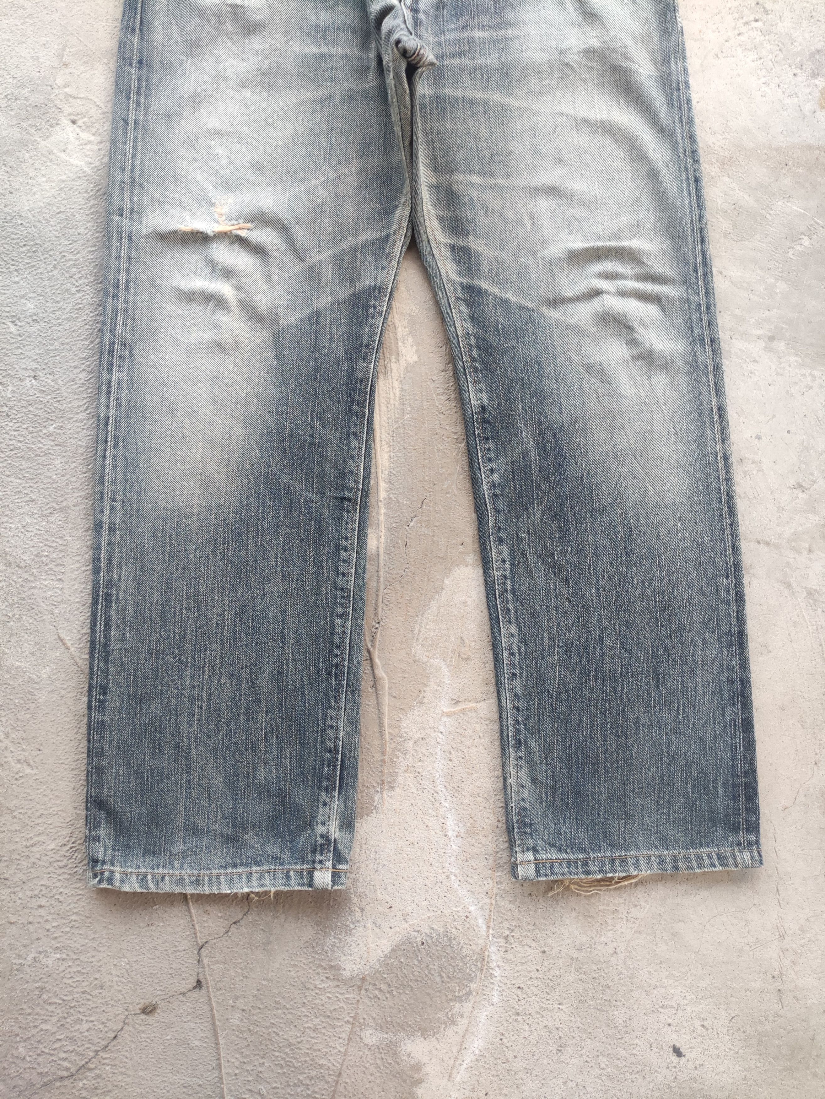 Edwin Vintage Edwin 505 Jean Rusty Jean Distressed Faded Denim Size US 35 - 4 Thumbnail