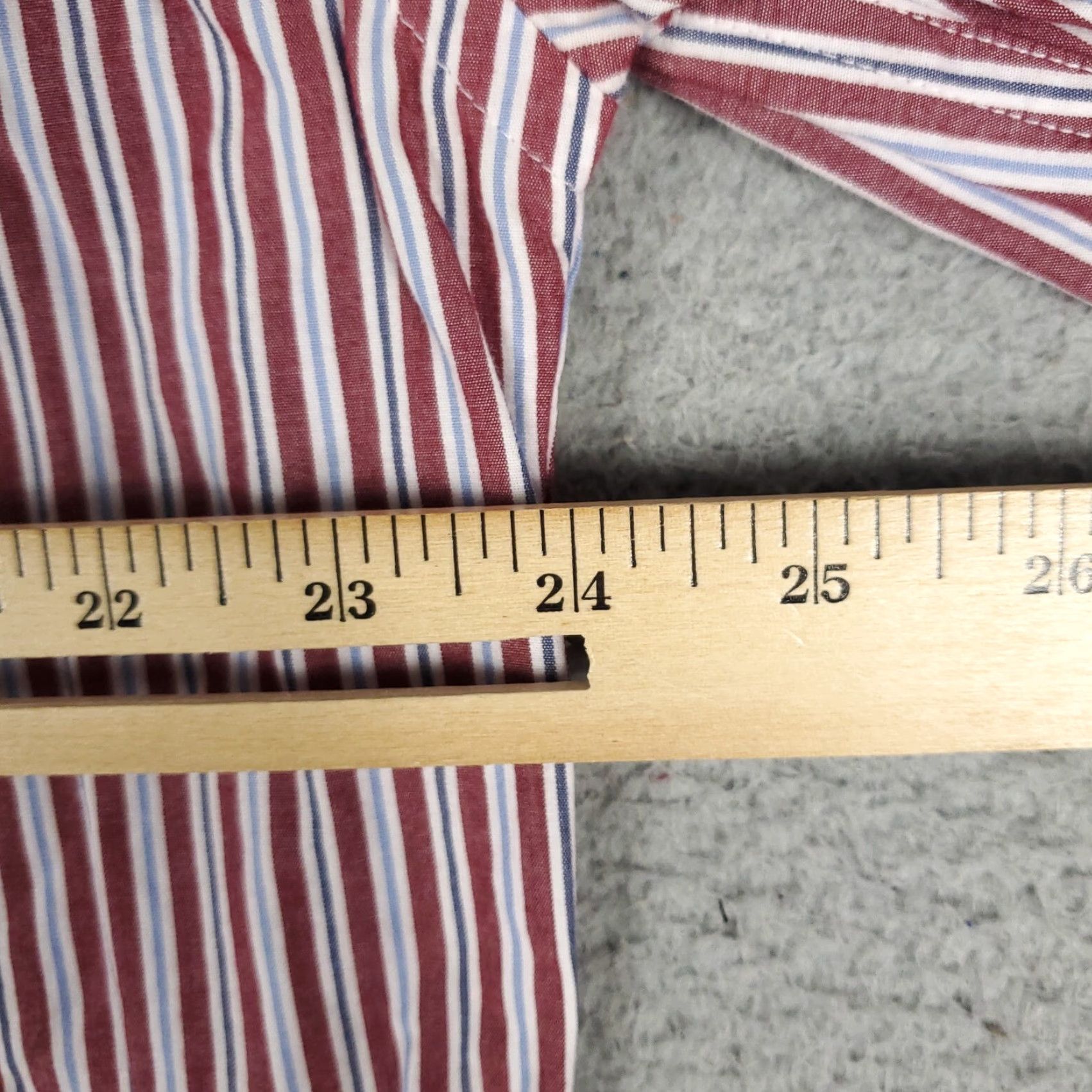 Tommy Hilfiger VINTAGE Tommy Hilfiger Heritage Poplin 2 Ply Red Striped Shirt Mens XL Button-Up Casual Classic Cotton Red 2Ply TH Heritage Mens XL Button-Down Shirt Size US XL / EU 56 / 4 - 6 Thumbnail
