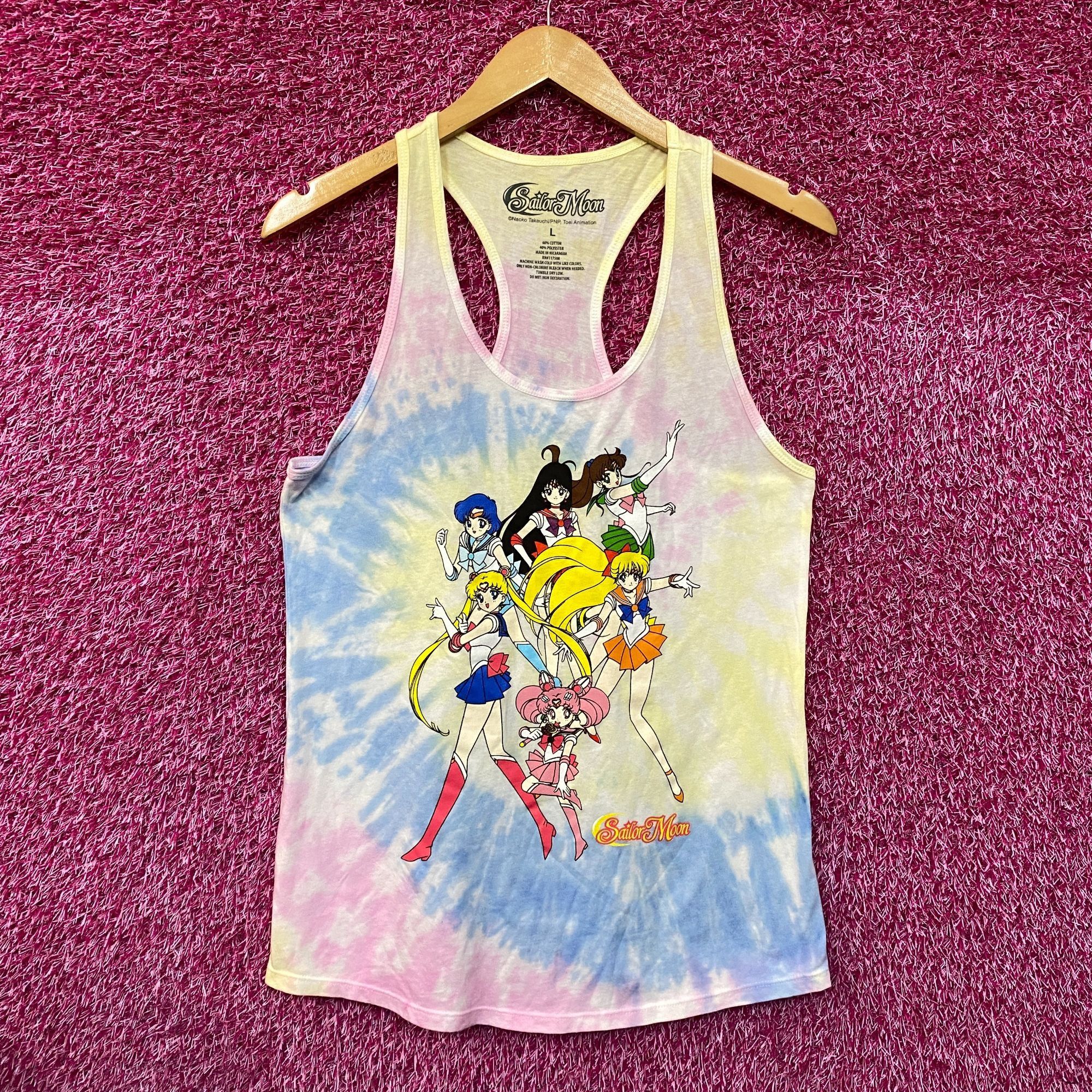 Vintage Sailor Moon Sailor Scouts Women's Anime Tie Dye Tank Top L Size L / US 10 / IT 46 - 1 Thumbnail