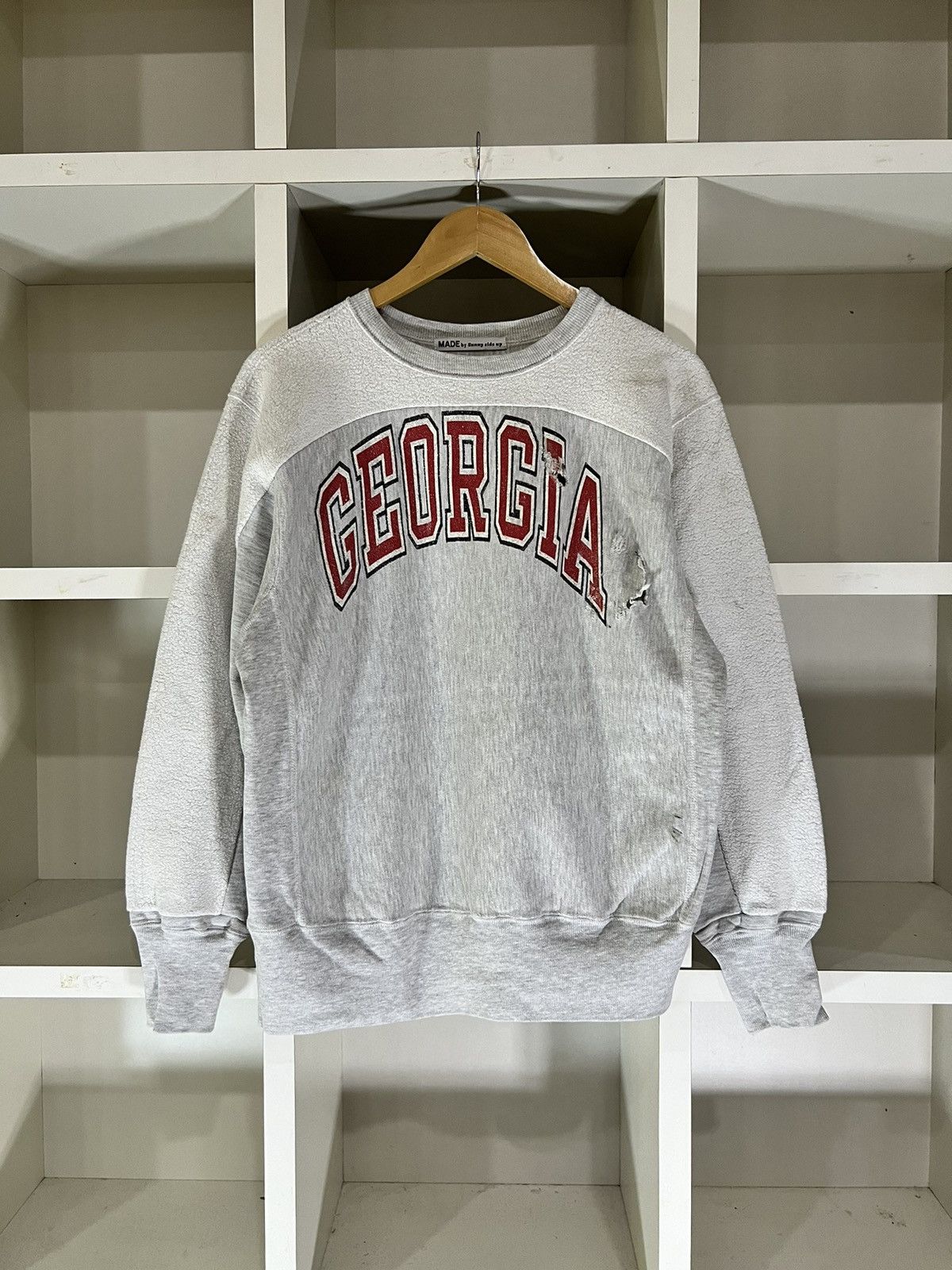 image of Vintage Georgia Sweater in Grey, Men's (Size Small)
