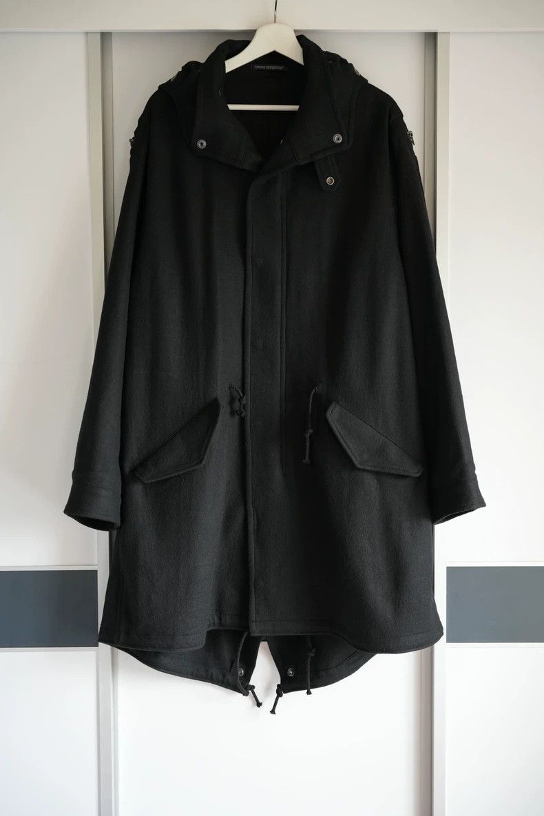 Yohji Yamamoto Yohji Yamamoto Black Wool Parka Coat Size US M / EU 48-50 / 2 - 1 Thumbnail