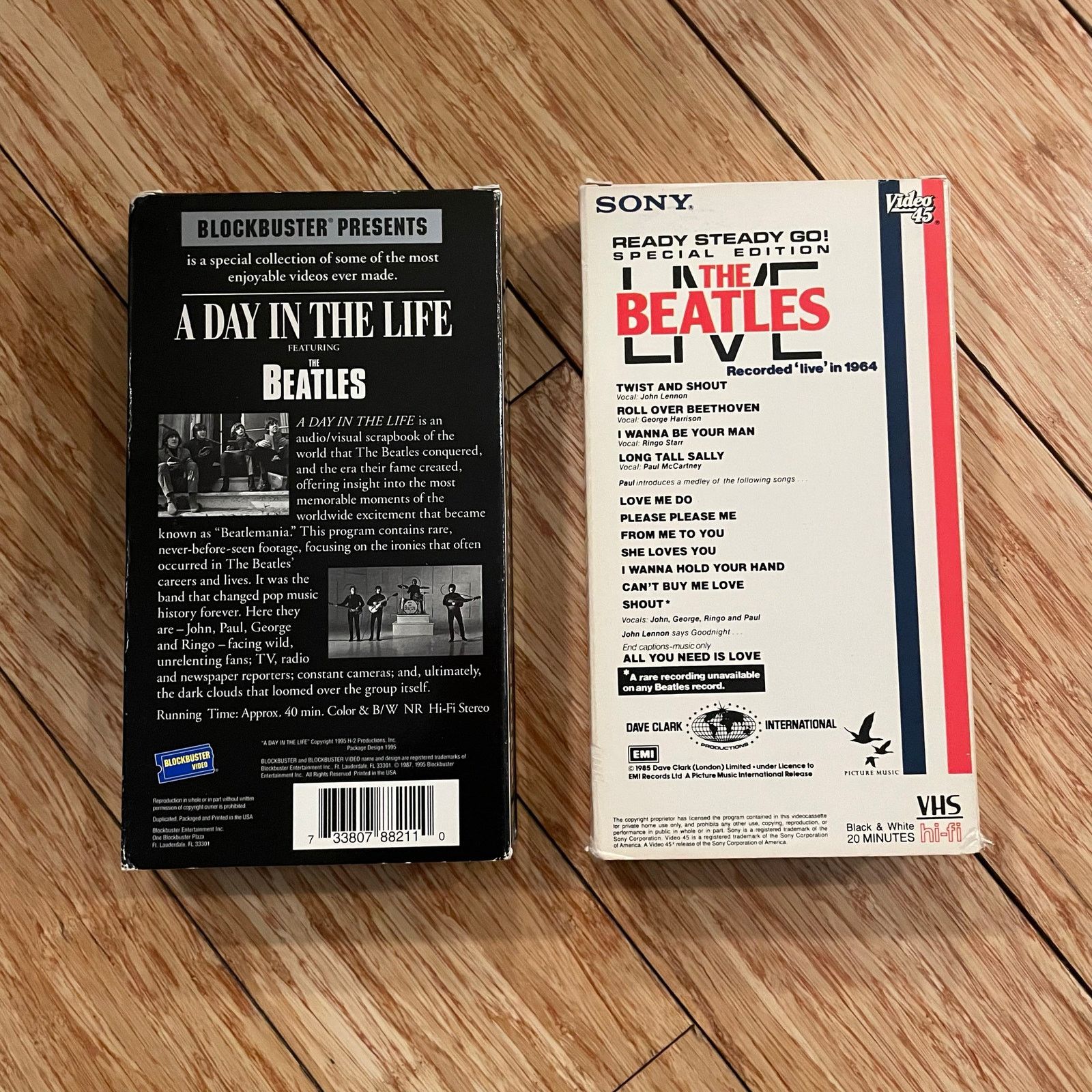 INTENTIONALLY BLANK (2) Beatles VHS Tapes concert documentary vintage retro Size ONE SIZE - 3 Thumbnail