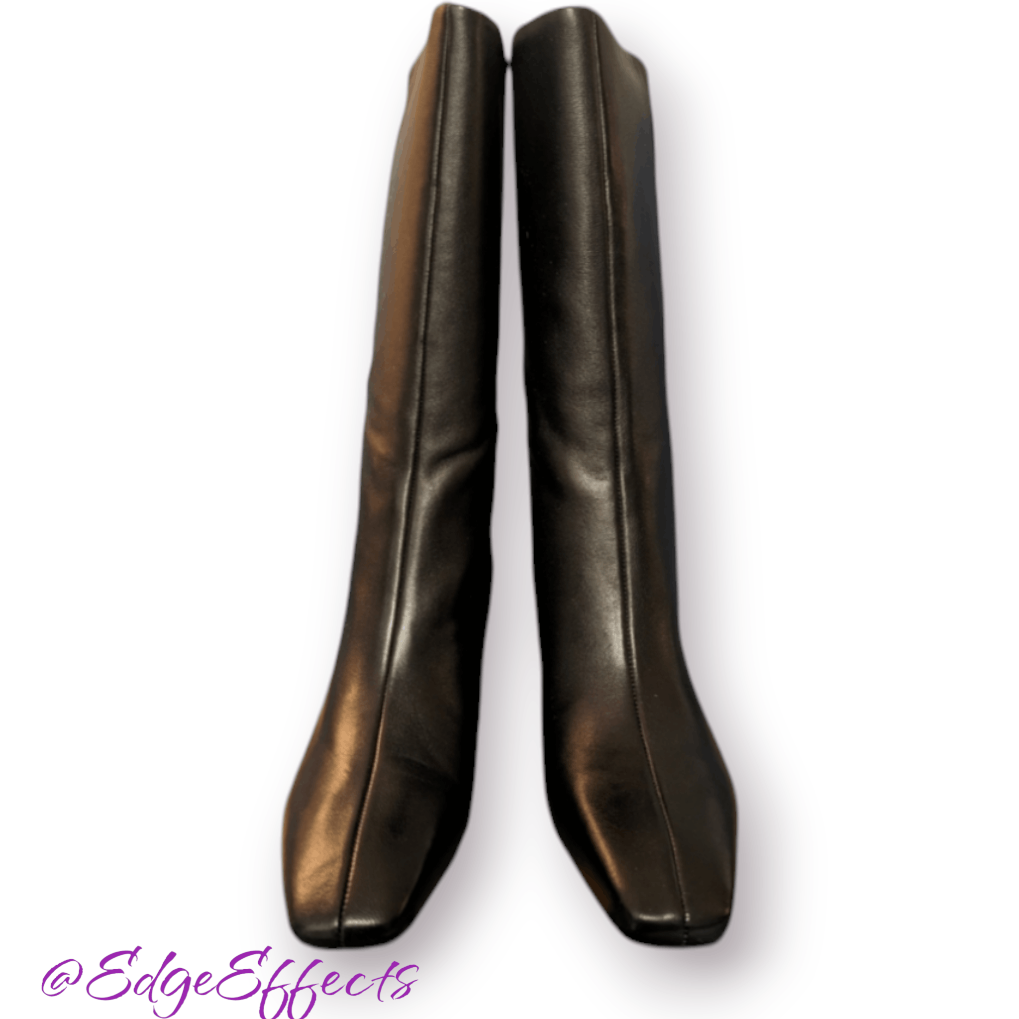 Vince Vince Beverly Square Toe Wedge Mid Calf Boot Size 7.5 Black Size US 7.5 / IT 37.5 - 3 Thumbnail