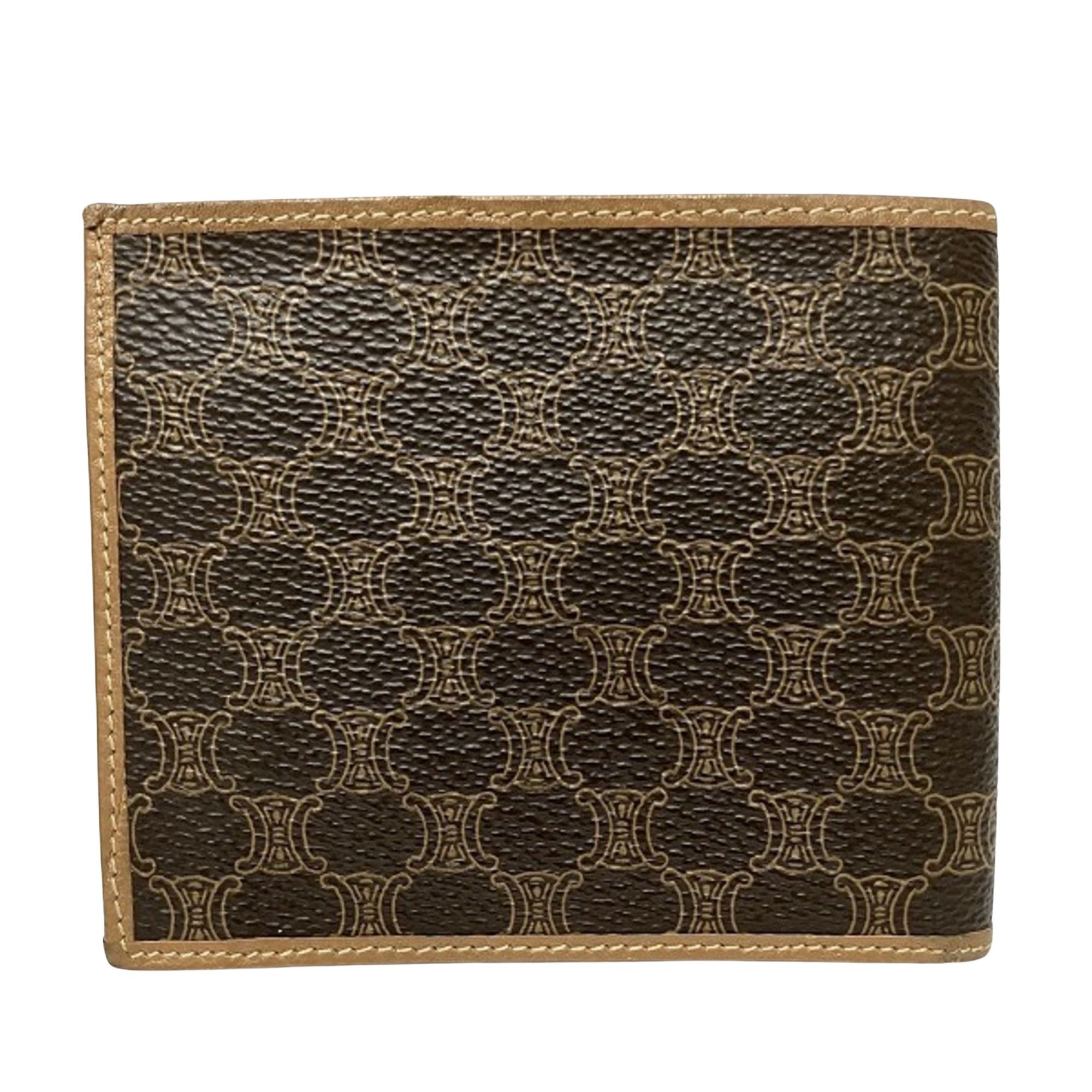 image of Celine Céline Macadam Wallet in Brown, Men's