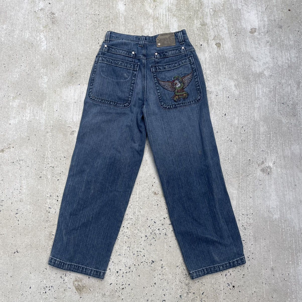 JNCO Vintage Y2k JNCO Embroidered Snake Eagle Jeans Size US 26 / EU 42 - 4 Thumbnail