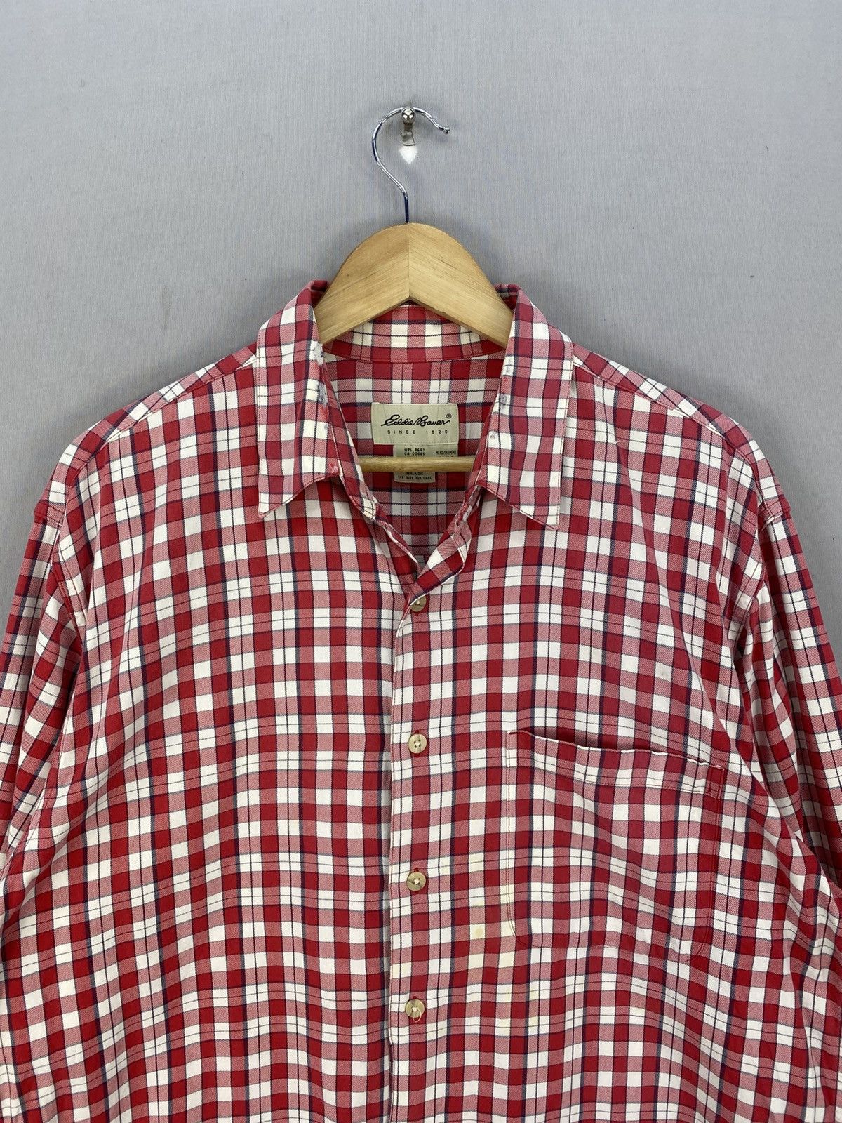 Eddie Bauer Eddie Bauer Gingham Pattern Check Flannel Shirts Button Up Size US XL / EU 56 / 4 - 7 Thumbnail
