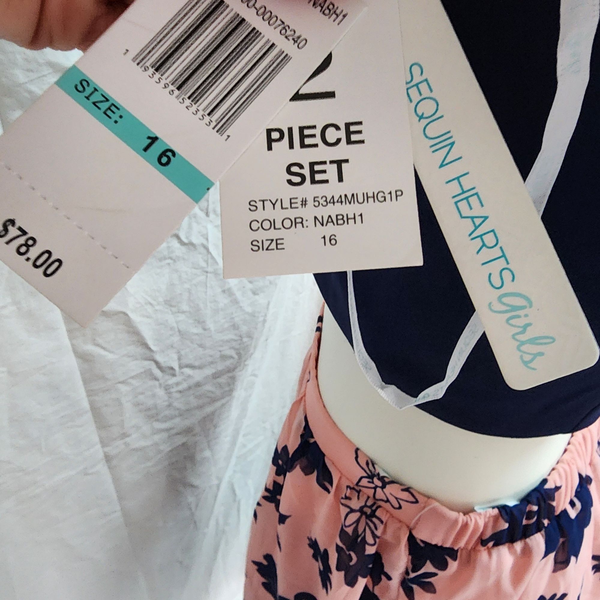 Other Teen Big Girls 2pc Floral Sleeveless Dress NWT Size 16 XL C Size XS / US 0-2 / IT 36-38 - 6 Thumbnail