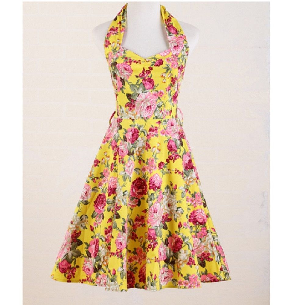 Other Floral Print Vintage Style Backless Dress Size S / US 4 / IT 40 - 1 Thumbnail