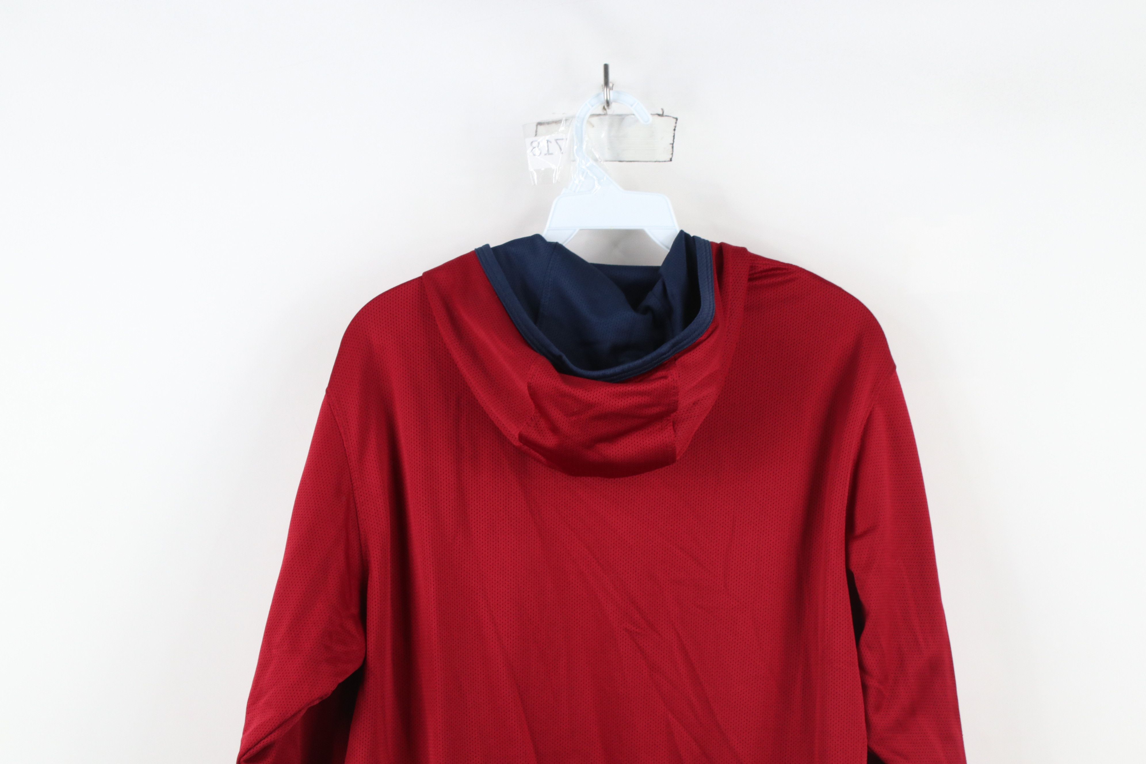 Nike × Vintage Vintage Nike Mini Swoosh Reversible Knit Hoodie Red Blue Size US S / EU 44-46 / 1 - 8 Thumbnail