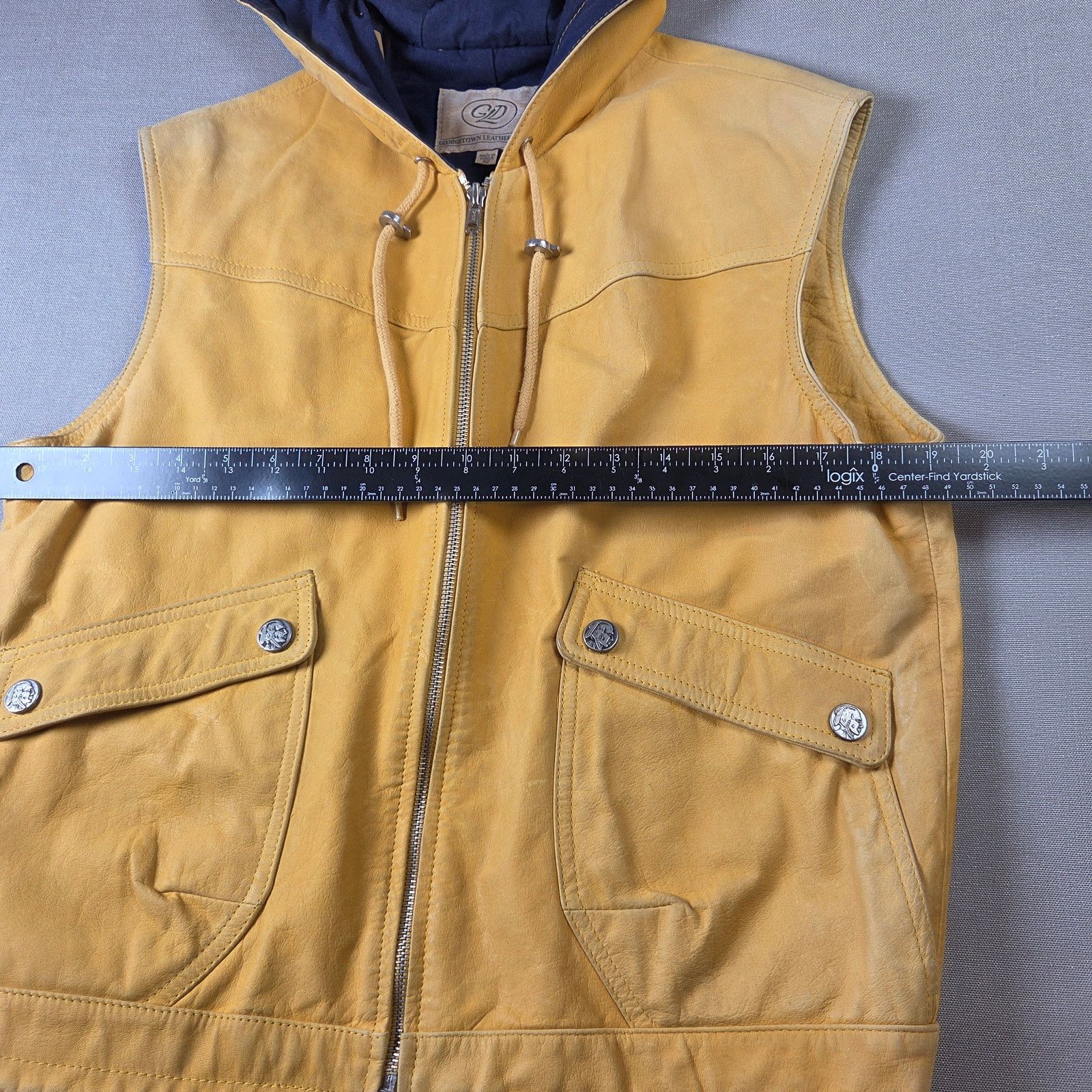 Vintage Georgetown Leather Hooded Vest Western Vintage Size US S / EU 44-46 / 1 - 15 Thumbnail