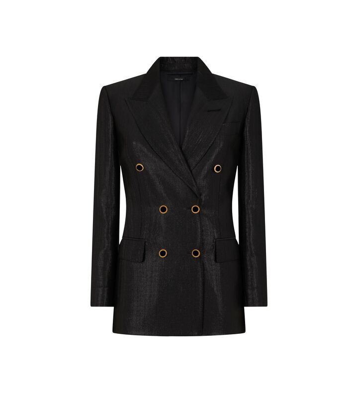 Tom Ford o1w1db10525 GI2971 Double-breasted Blazer in Black Size S / US 4 / IT 40 - 1 Thumbnail