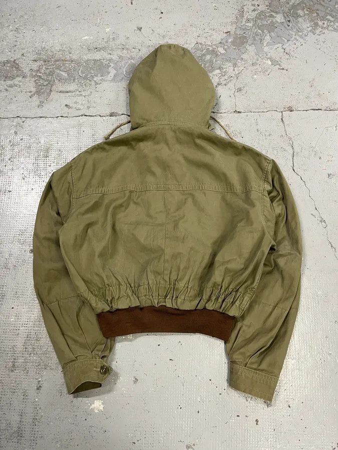 Vintage 1980s Vintage Military Green Buttoned Hooded Jacket Size US S / EU 44-46 / 1 - 8 Thumbnail