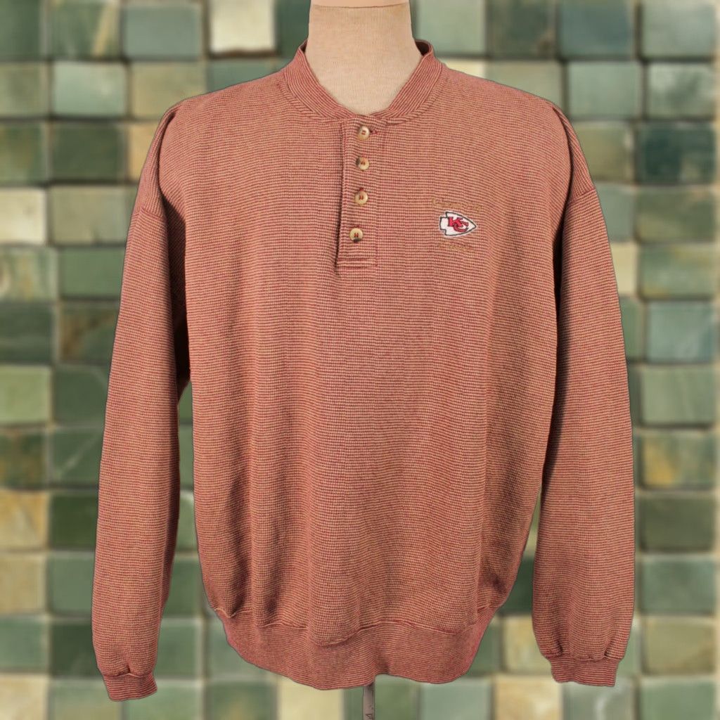 Lee VINTAGE Lee Chiefs Sweatshirt KC 1990s Red XL Mens Kansas City Embroidered Shirt Size US XL / EU 56 / 4 - 1 Thumbnail