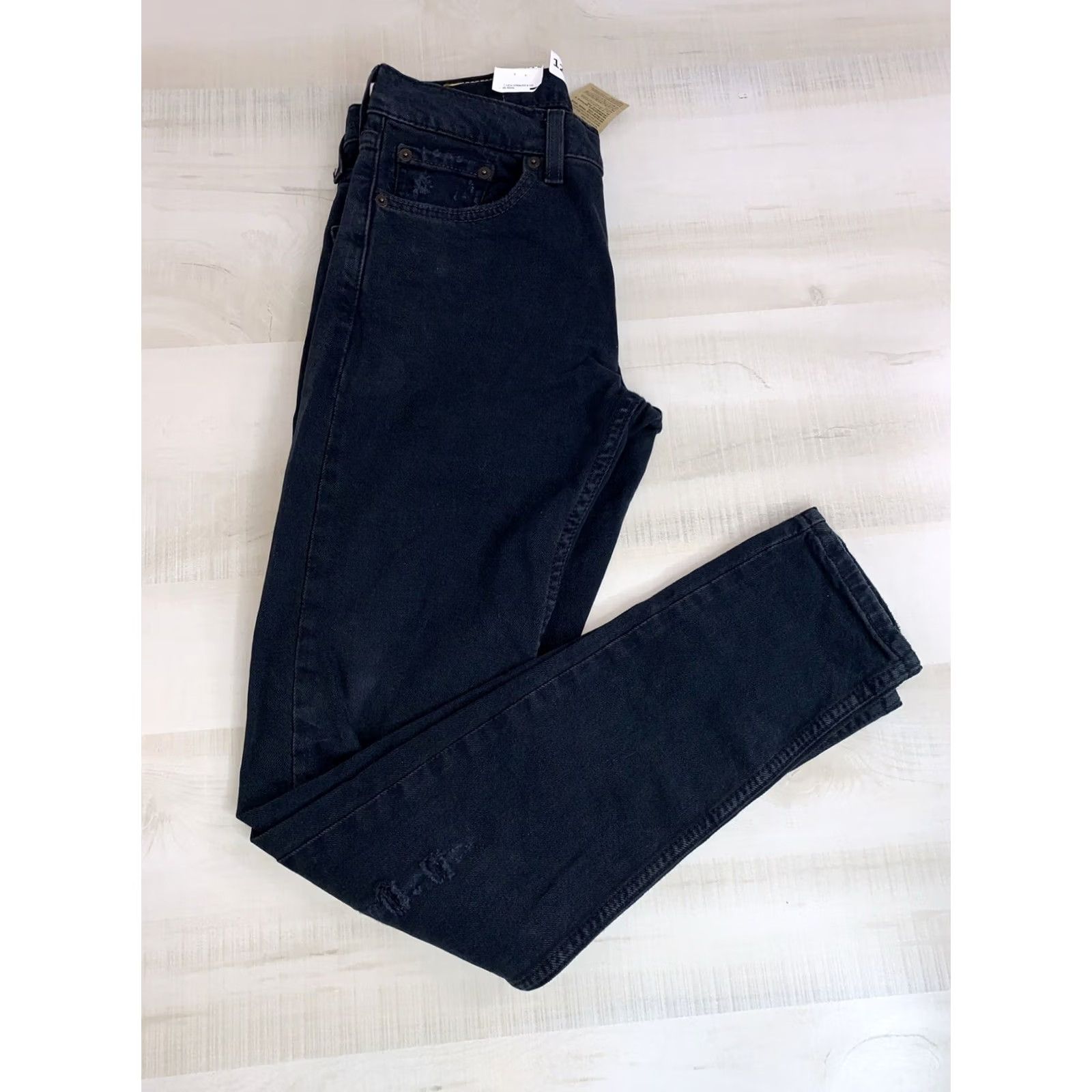 Levi's VINTAGE? Levi’s Slim Jeans – 29x30, Blue Denim, Distressed, Stretch, Regular Inseam 30, Mens, NWT-12412 Size US 29 - 7 Thumbnail
