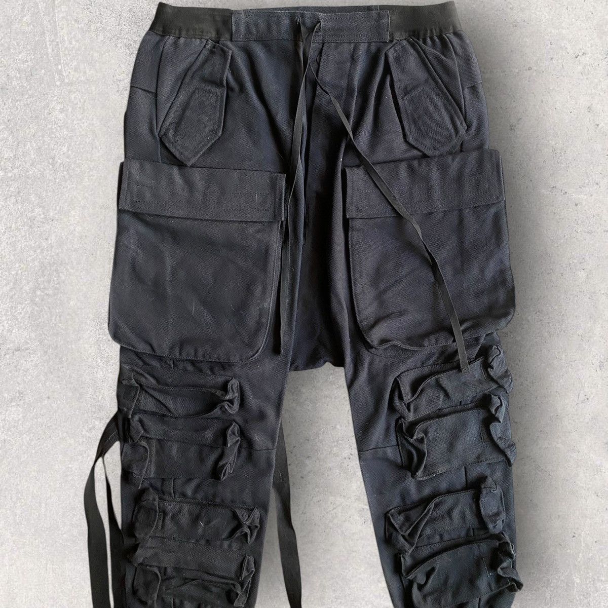 Ben Taverniti Unravel Project Unravel Project Canvas Drop Crotch Cargo Pants Size US 32 / EU 48 - 2 Thumbnail