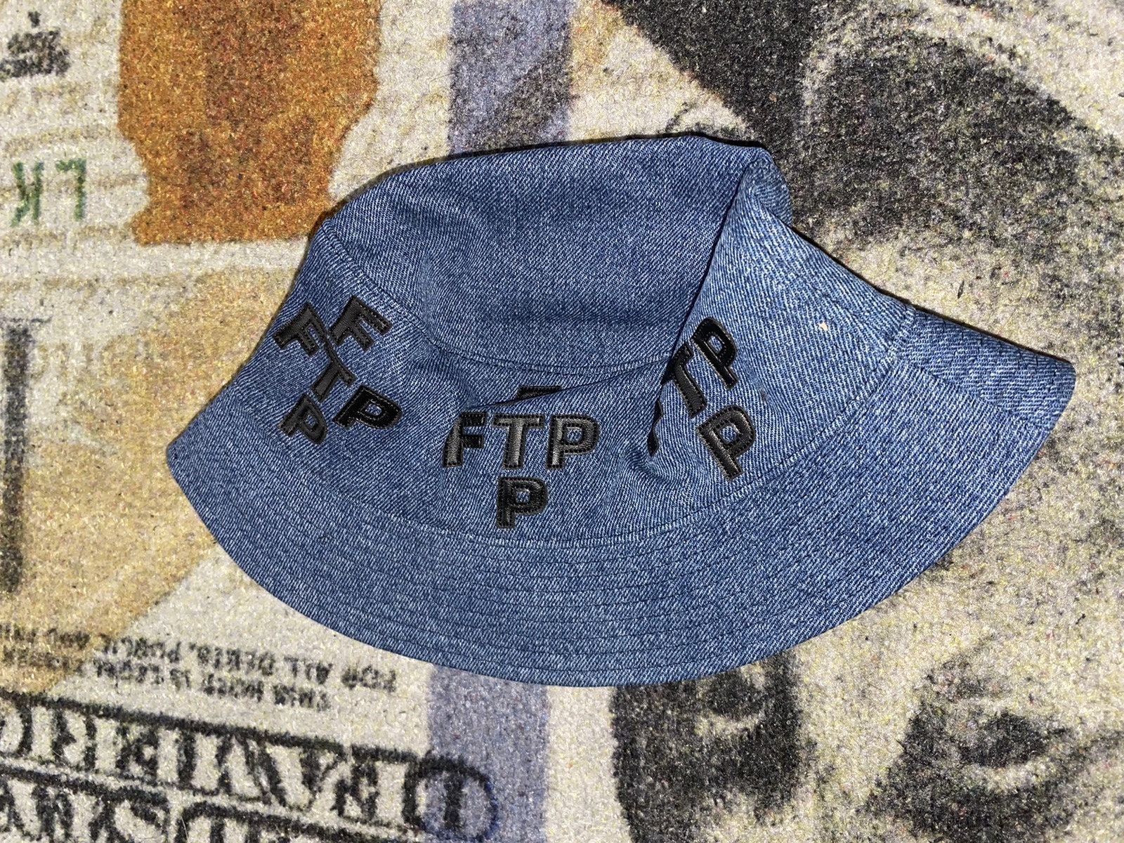 Fuck The Population FTP Cross Logo Denim Bucket Hat LARGE / XLARGE Size ONE SIZE - 3 Thumbnail