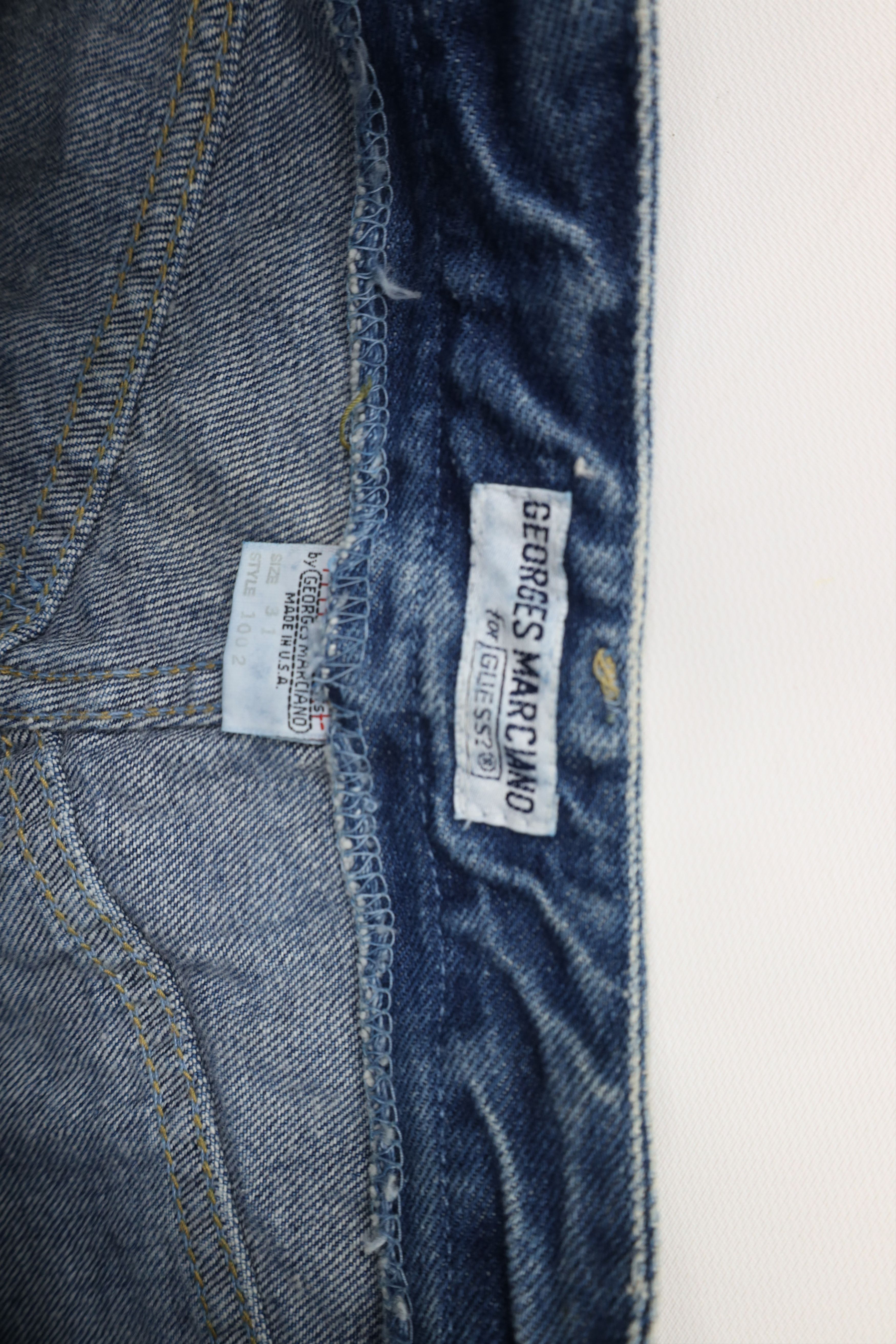 Guess × Vintage Vintage 80s 90s Georges Marciano Guess Denim Jeans Blue USA Size 31" - 9 Thumbnail