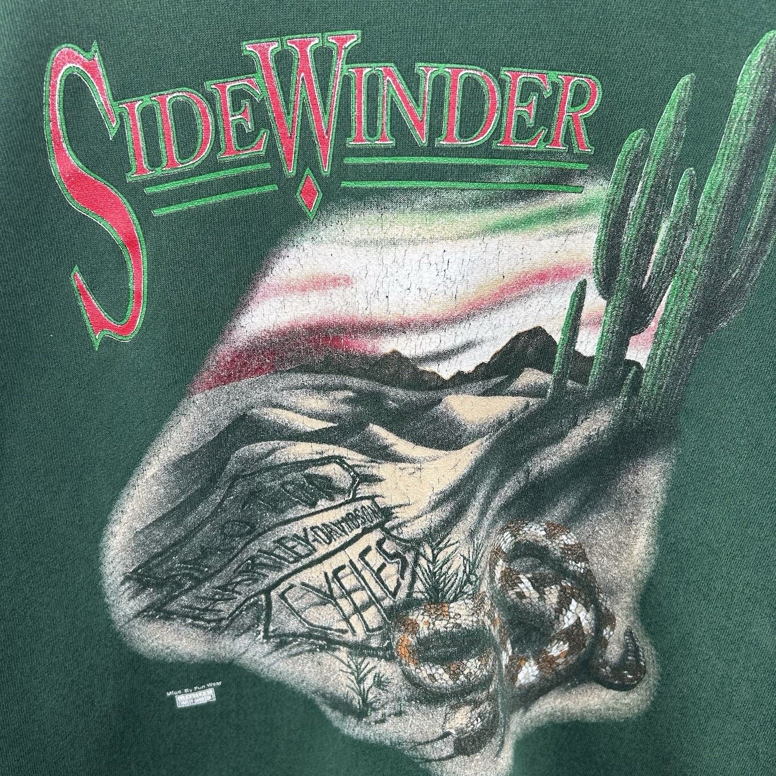 Vintage Harley Davidson Green Side Winder Snake Crewneck Size Large Size US L / EU 52-54 / 3 - 2 Thumbnail