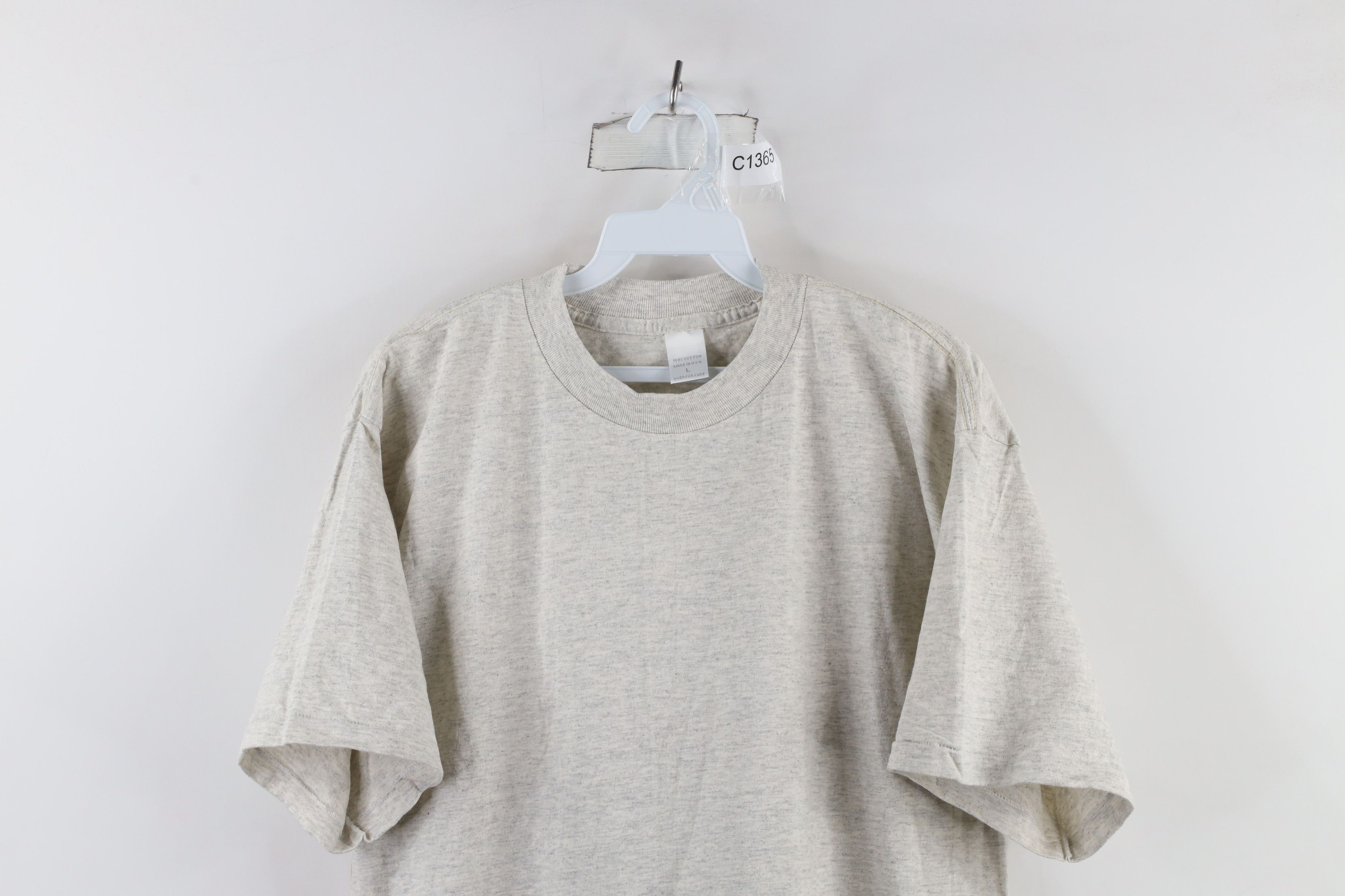 Vintage Vintage 90s Streetwear Heavyweight Cotton T-Shirt Gray USA Size US L / EU 52-54 / 3 - 2 Thumbnail