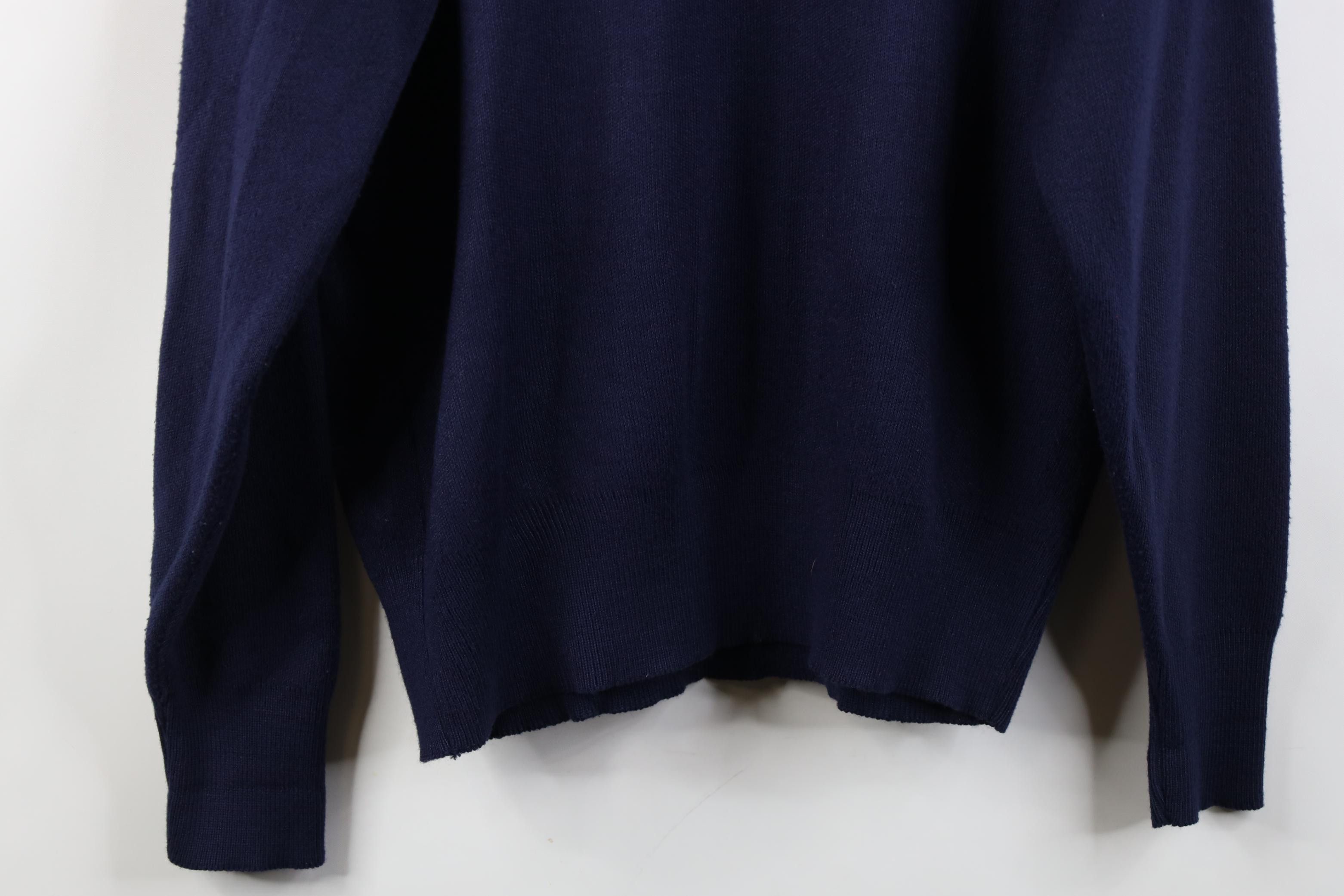 Vintage Vintage 70s 80s University of Michigan Knit V-Neck Sweater Size US L / EU 52-54 / 3 - 11 Thumbnail